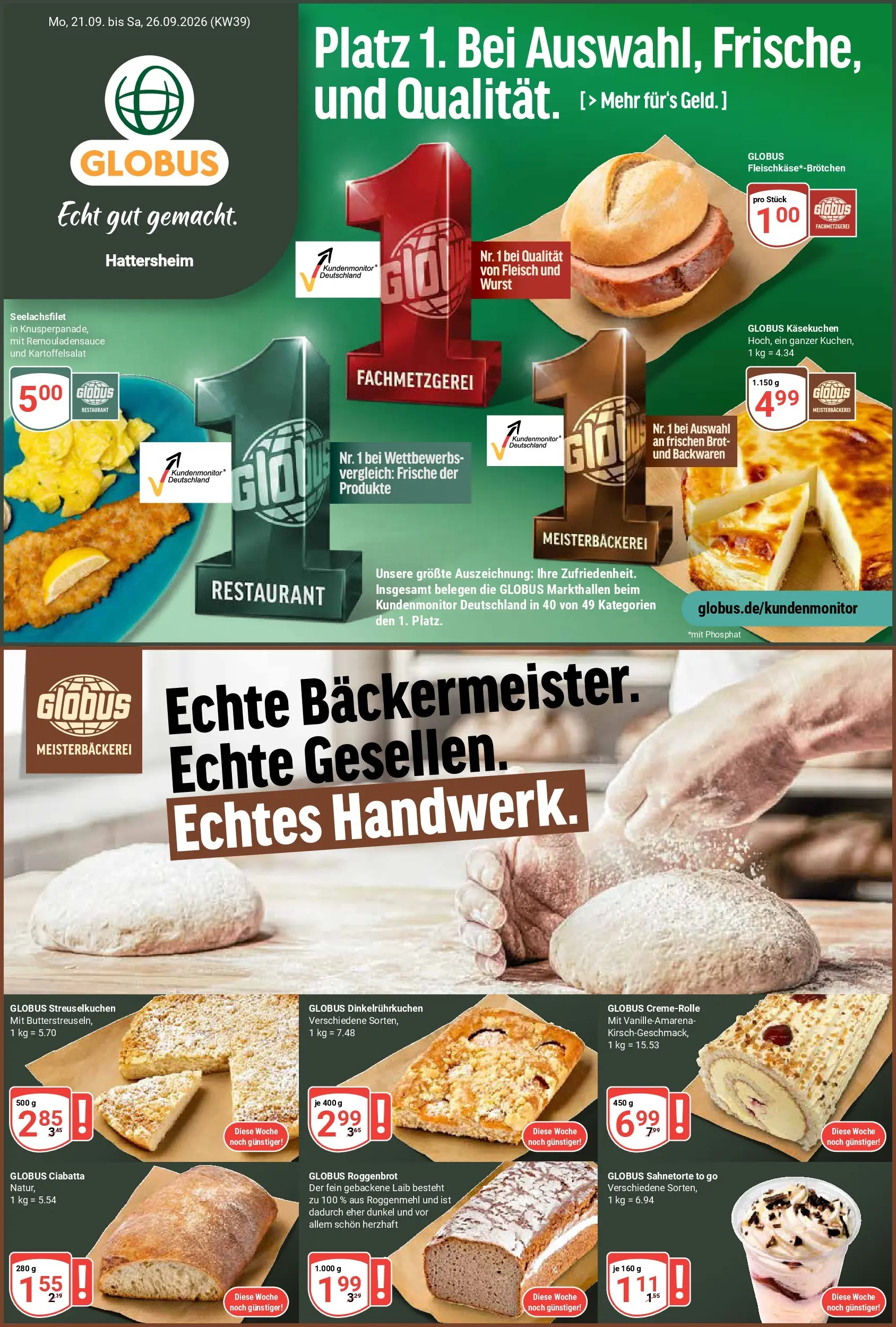 globus - Globus - Hattersheim Prospekt nächste Woche – von Montag 21.09.2026 bis Samstag 26.09.2026