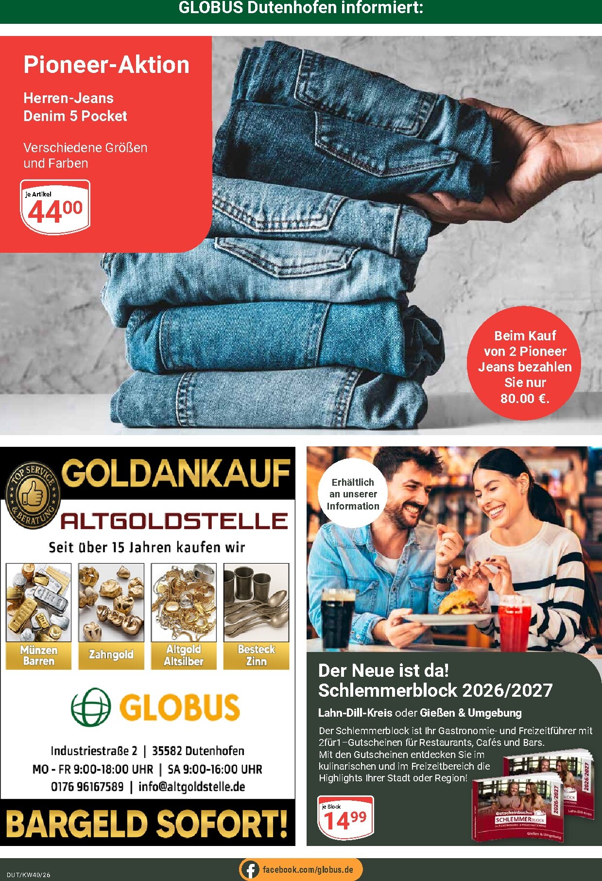 globus - Globus - Dutenhofen Prospekt nächste Woche – von Montag 28.09.2026 bis Freitag 02.10.2026 - page: 26