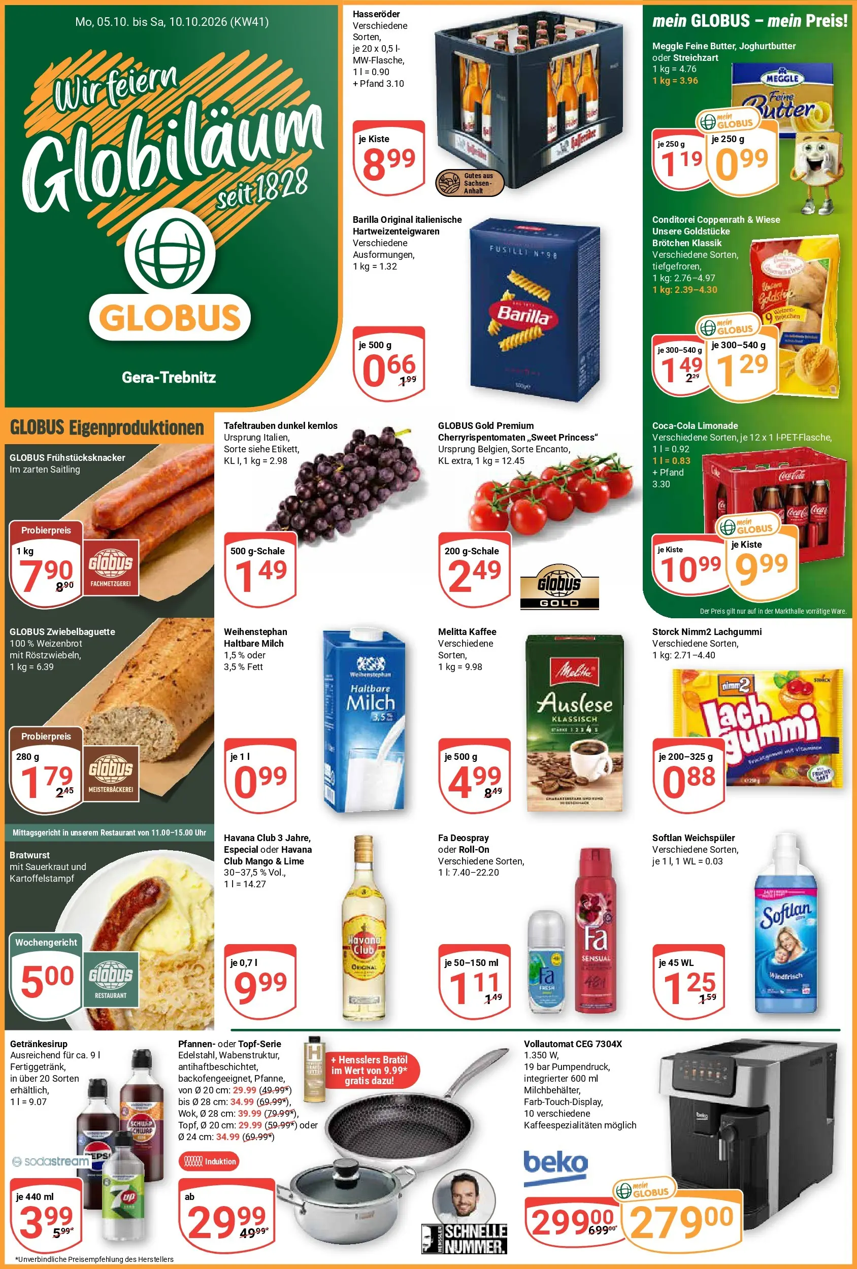 globus - Globus - Gera-Trebnitz Prospekt nächste Woche – von Montag 05.10.2026 bis Samstag 10.10.2026