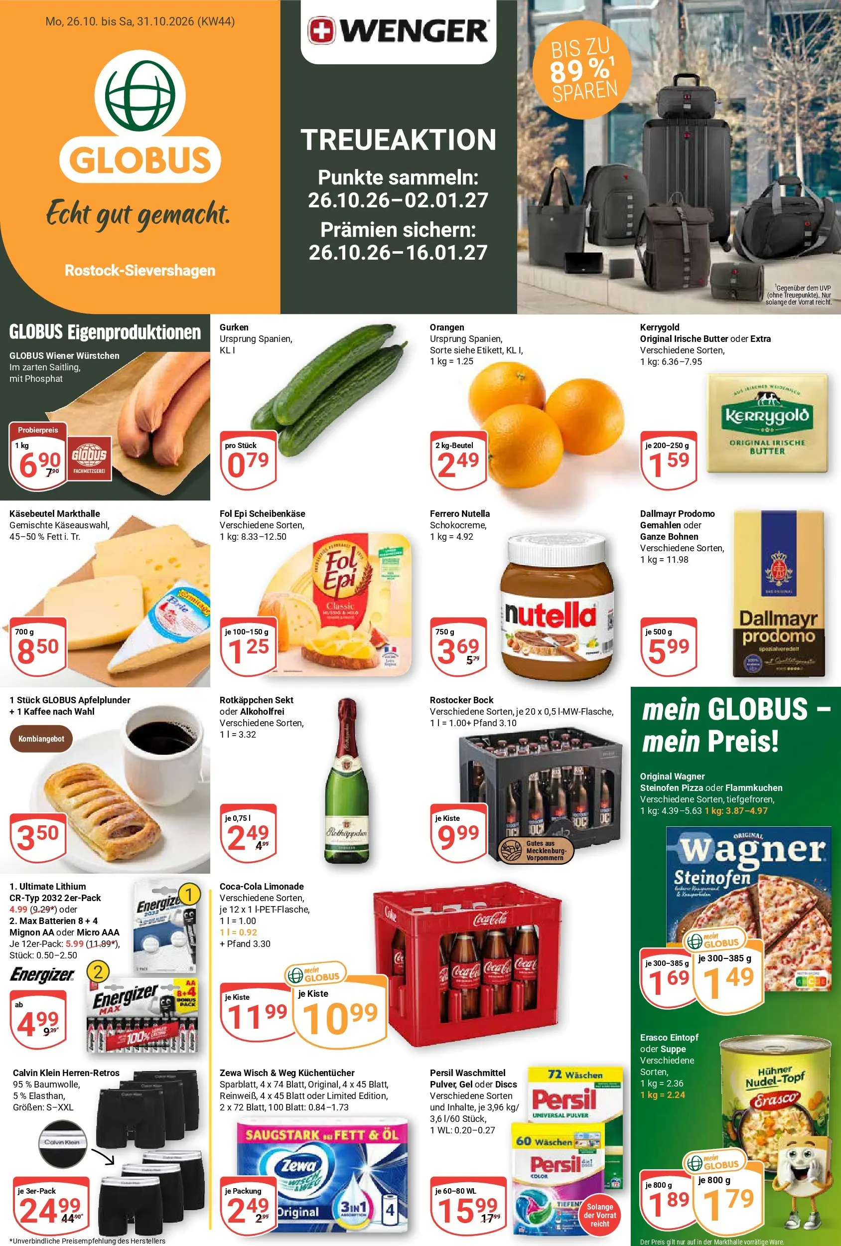 globus - Globus - Rostock-Sievershagen Prospekt nächste Woche – von Montag 26.10.2026 bis Samstag 31.10.2026 - page: 1