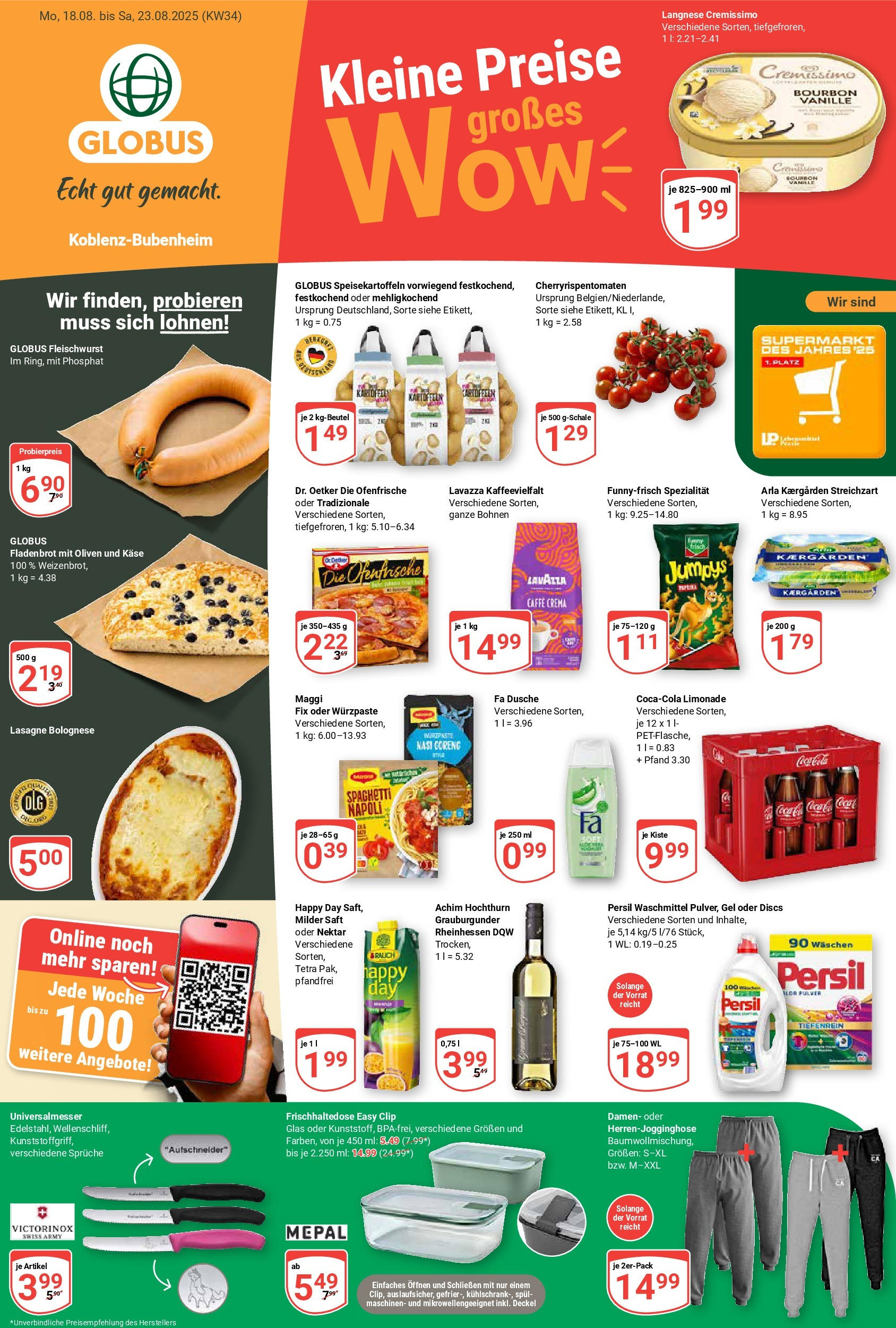 globus - Globus - Koblenz-Bubenheim-Prospekt gültig vom 18.08. bis 23.08. - page: 1