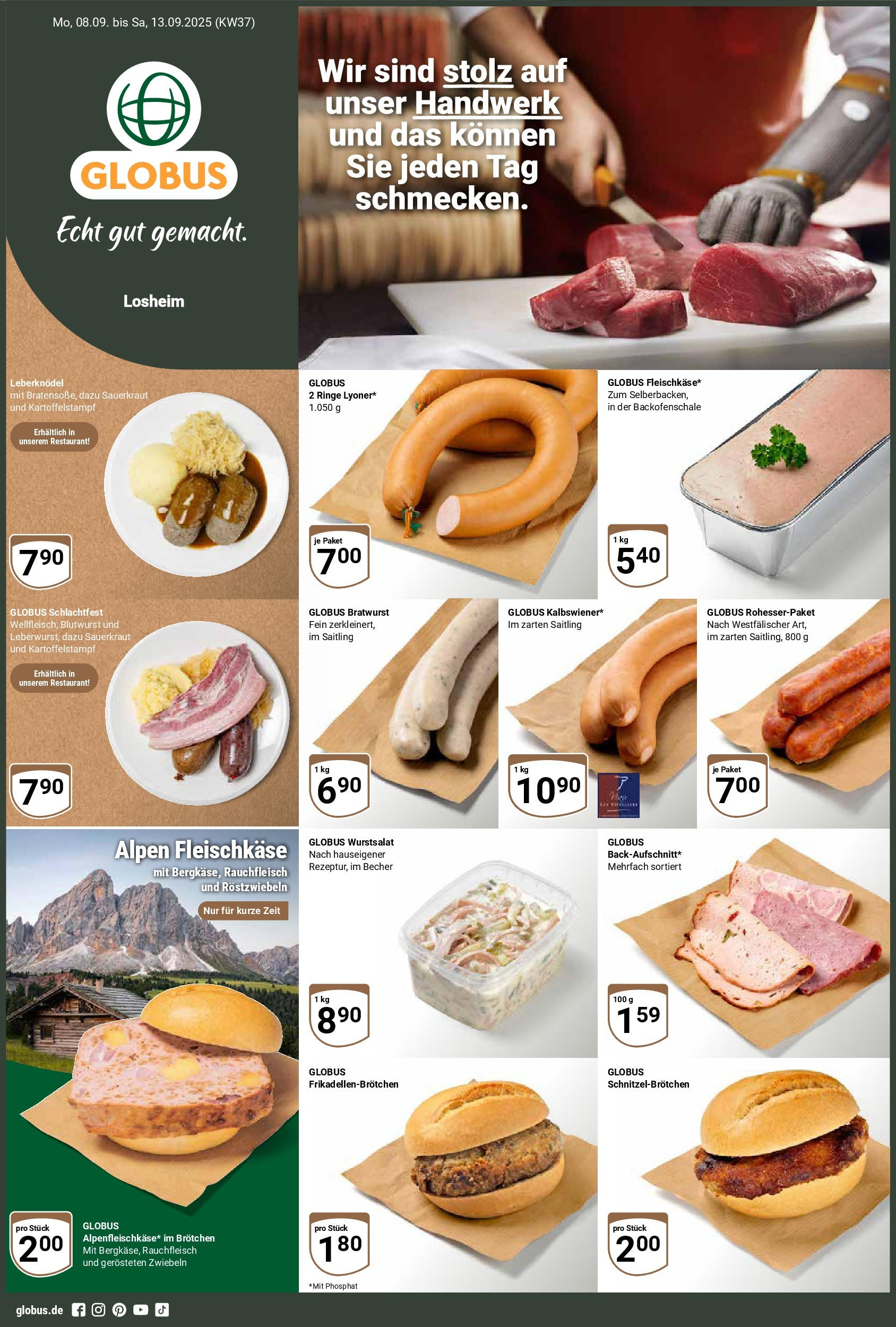 globus - Globus - Losheim-Prospekt gültig vom 08.09. bis 13.09.