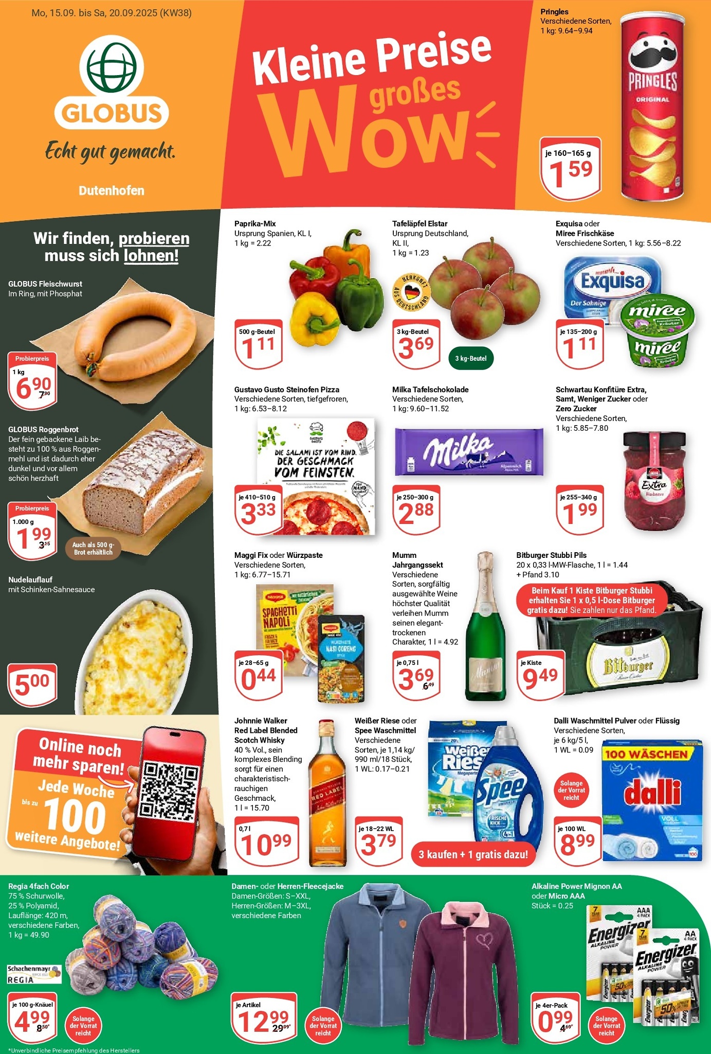 globus - Globus - Dutenhofen-Prospekt gültig vom 15.09. bis 20.09. - page: 1