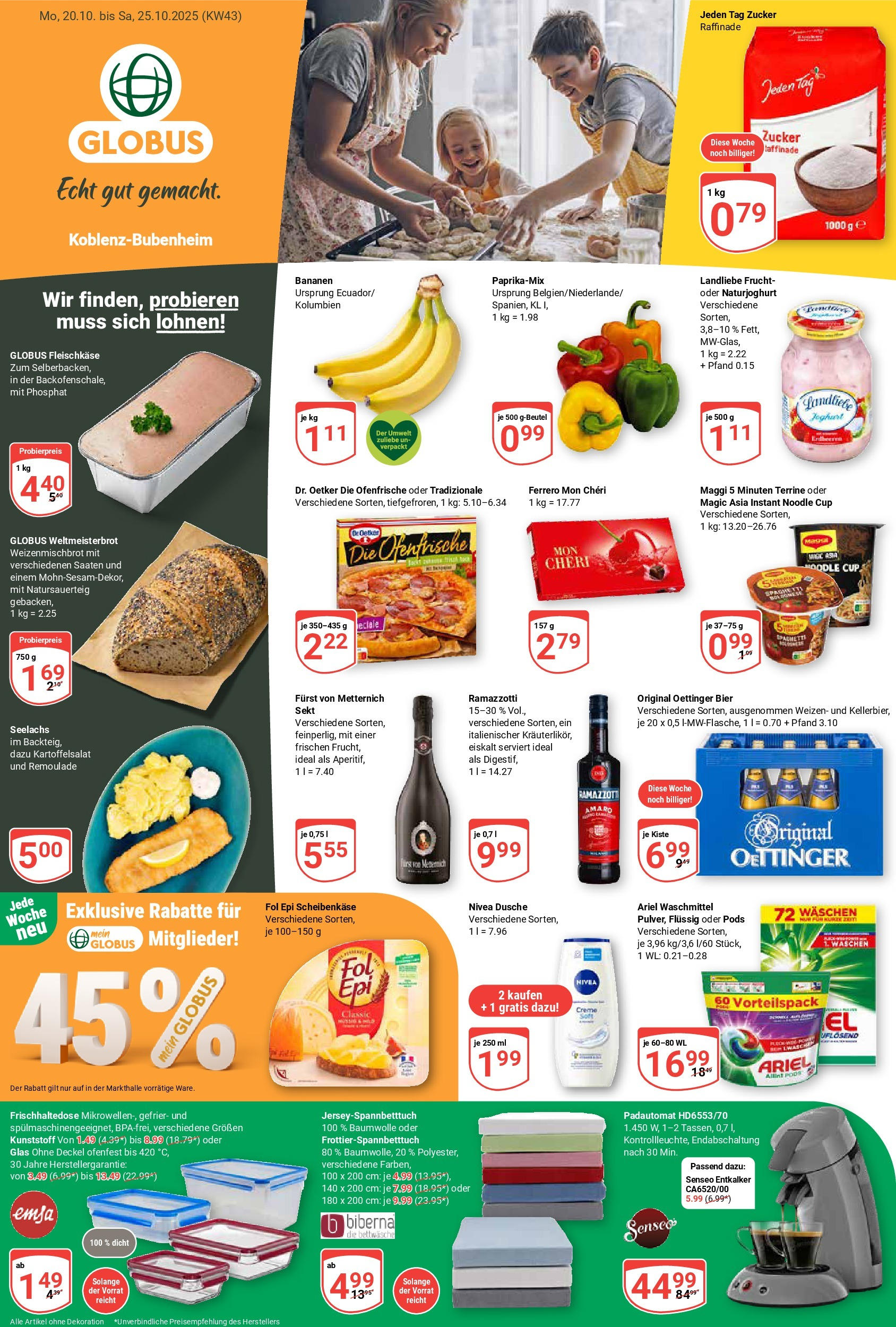 globus - Globus - Koblenz-Bubenheim-Prospekt gültig vom 20.10. bis 25.10.