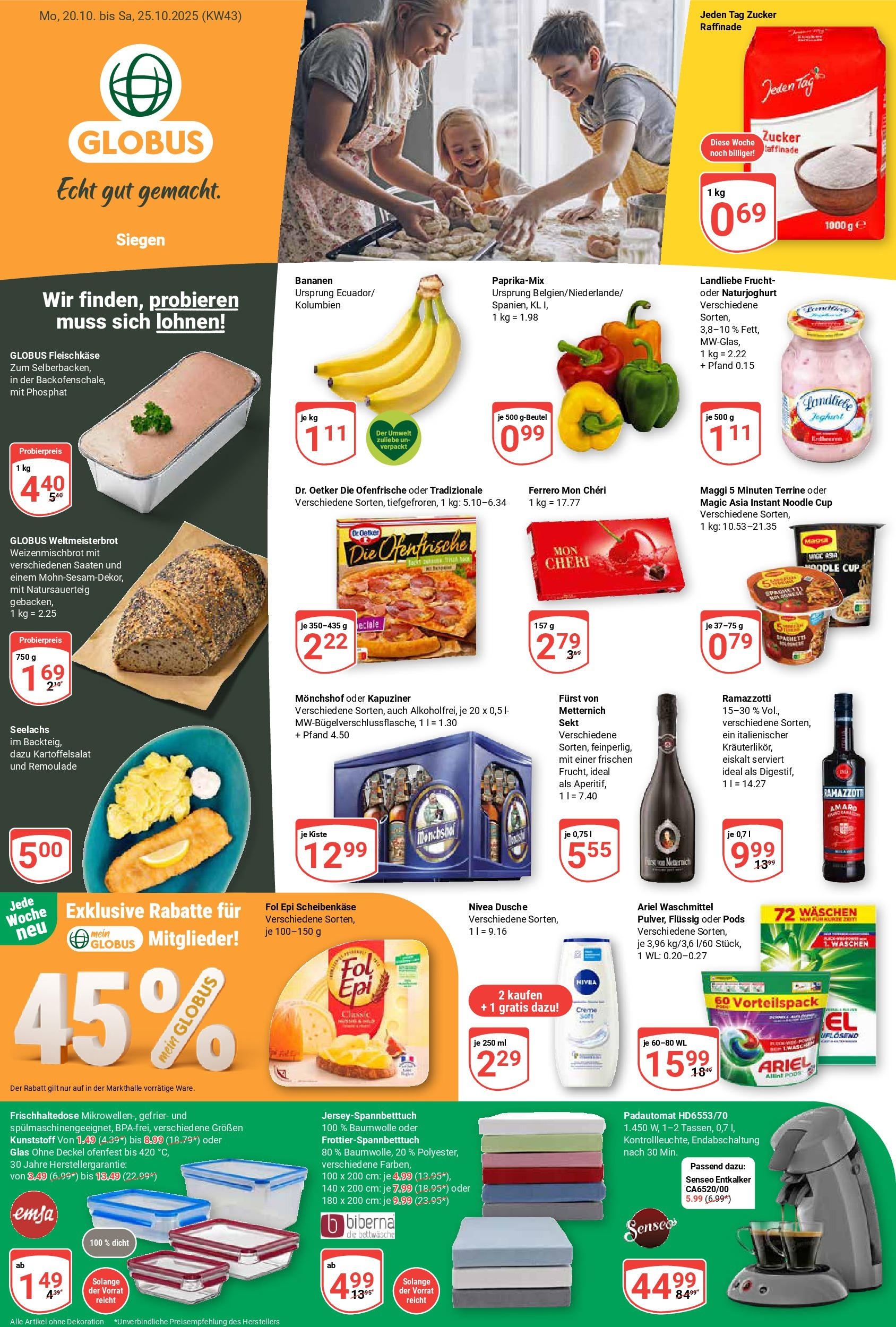 globus - Globus - Siegen-Prospekt gültig vom 20.10. bis 25.10.