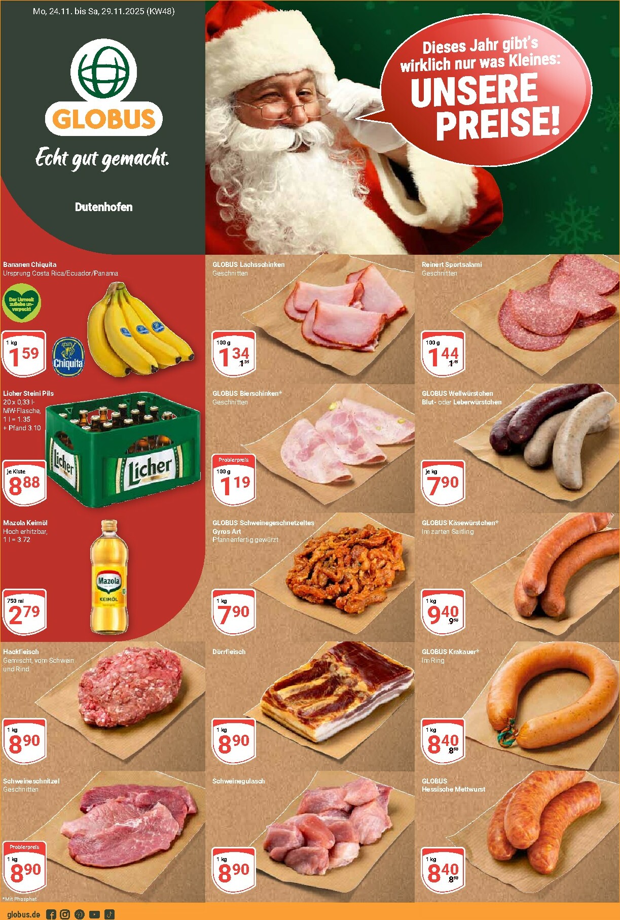 globus - Globus - Dutenhofen-Prospekt gültig vom 24.11. bis 29.11.