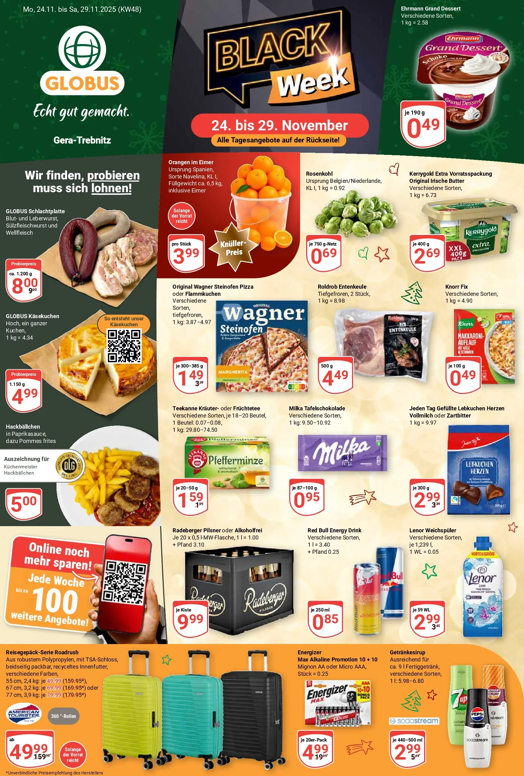globus - Globus - Gera-Trebnitz Black Week-Prospekt gültig vom 24.11. bis 29.11.