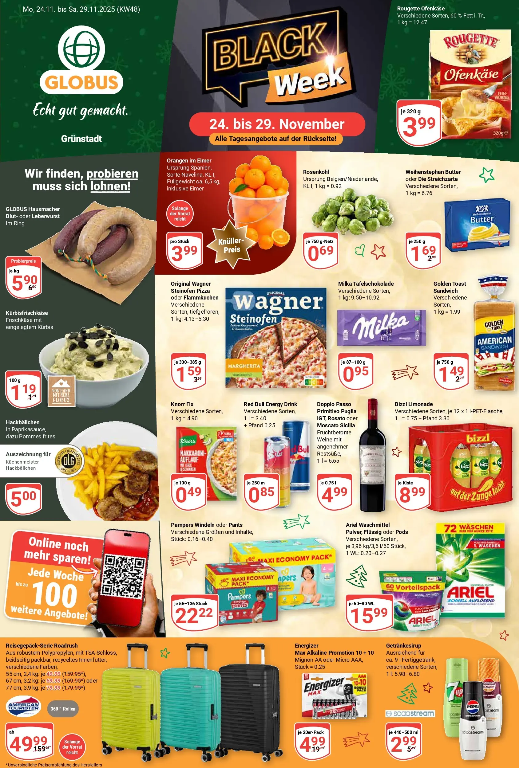 globus - Globus - Grünstadt-Prospekt gültig vom 24.11. bis 29.11.