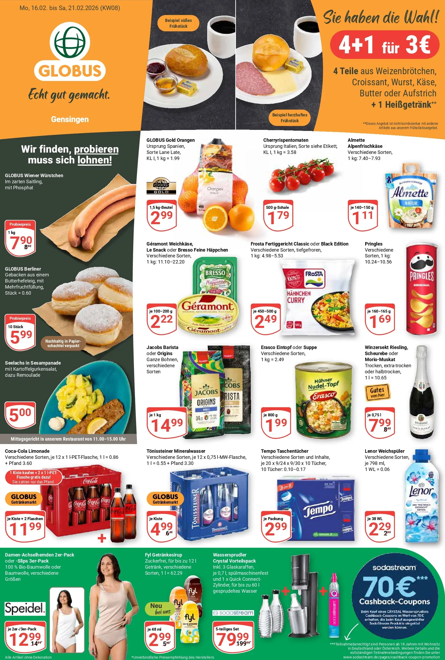 globus - Globus - Gensingen-Prospekt gültig vom 16.02.2026 bis 21.02.2026