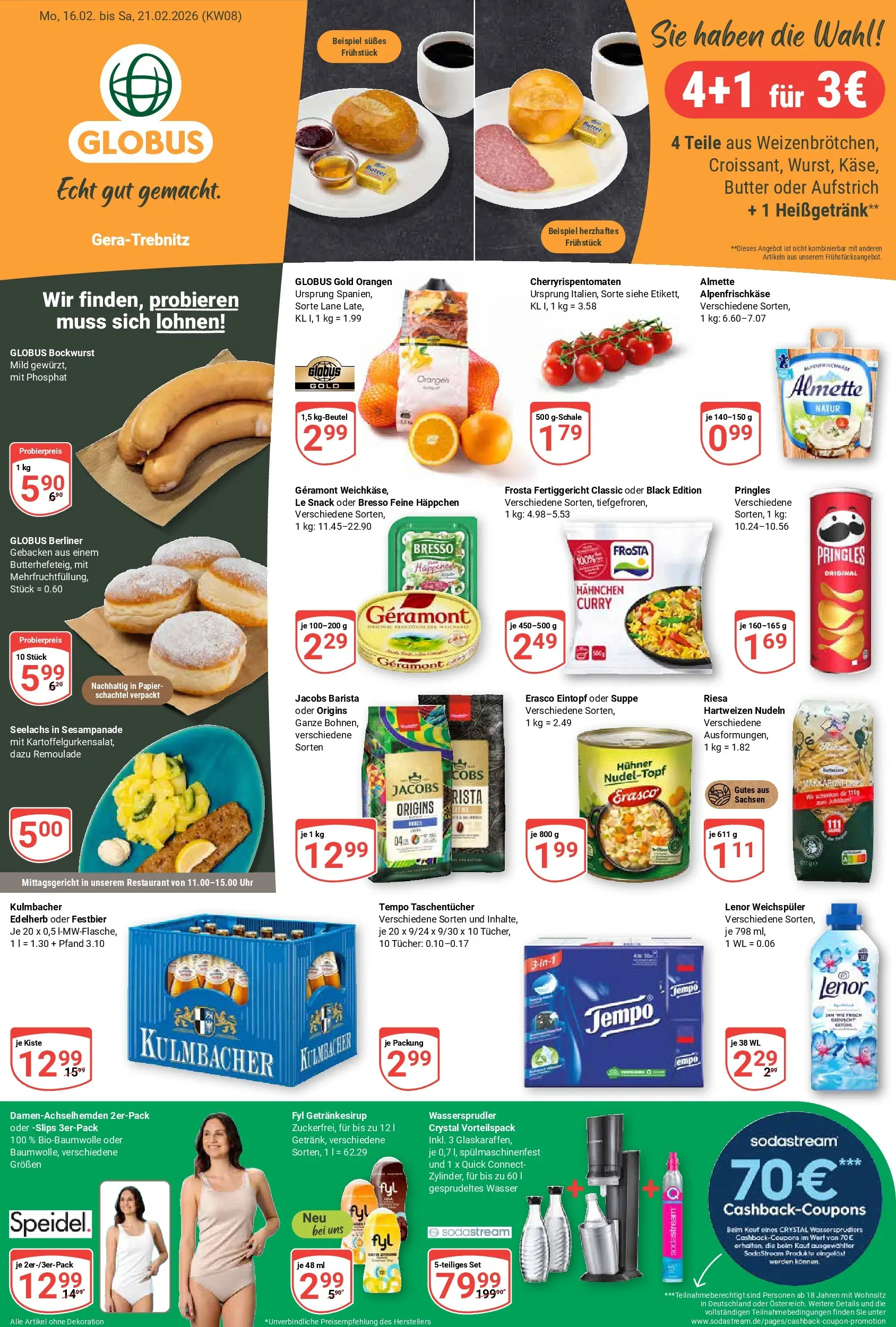 globus - Globus - Gera-Trebnitz-Prospekt gültig vom 16.02.2026 bis 21.02.2026