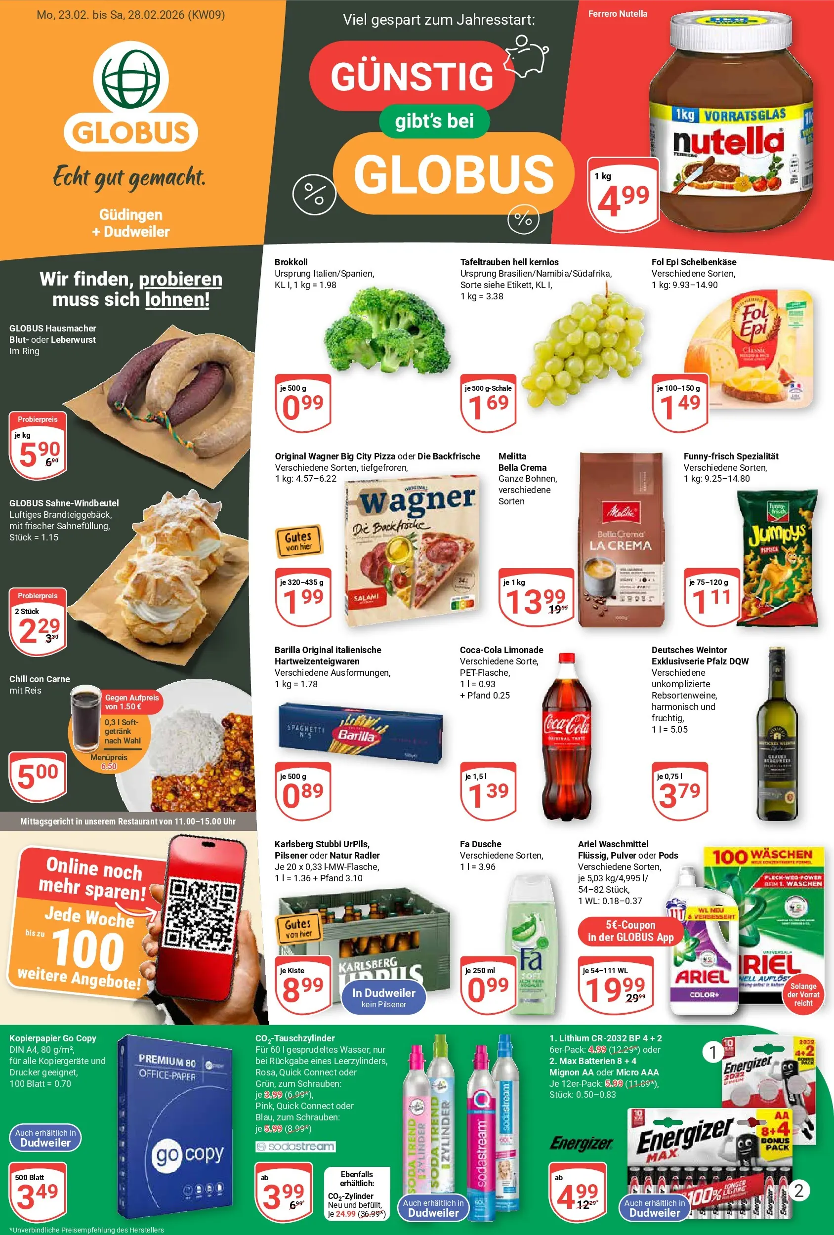 globus - Globus - Güdingen + Dudweiler-Prospekt gültig vom 23.02.2026 bis 28.02.2026 - page: 1