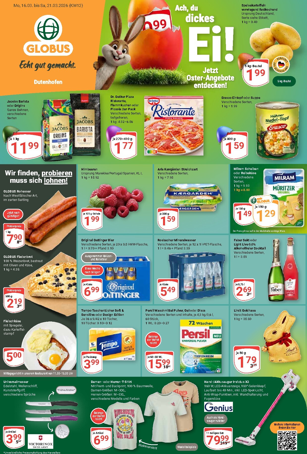 globus - Globus - Dutenhofen-Prospekt gültig vom 16.03.2026 bis 21.03.2026 - page: 1