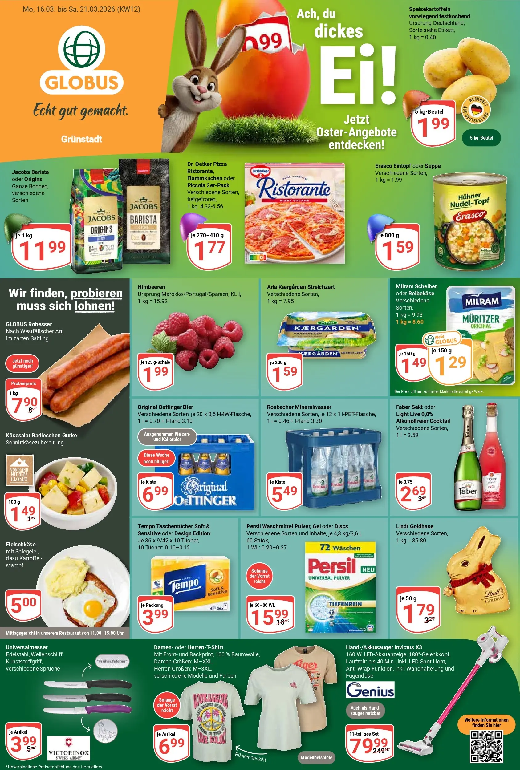 globus - Globus - Grünstadt-Prospekt gültig vom 16.03.2026 bis 21.03.2026