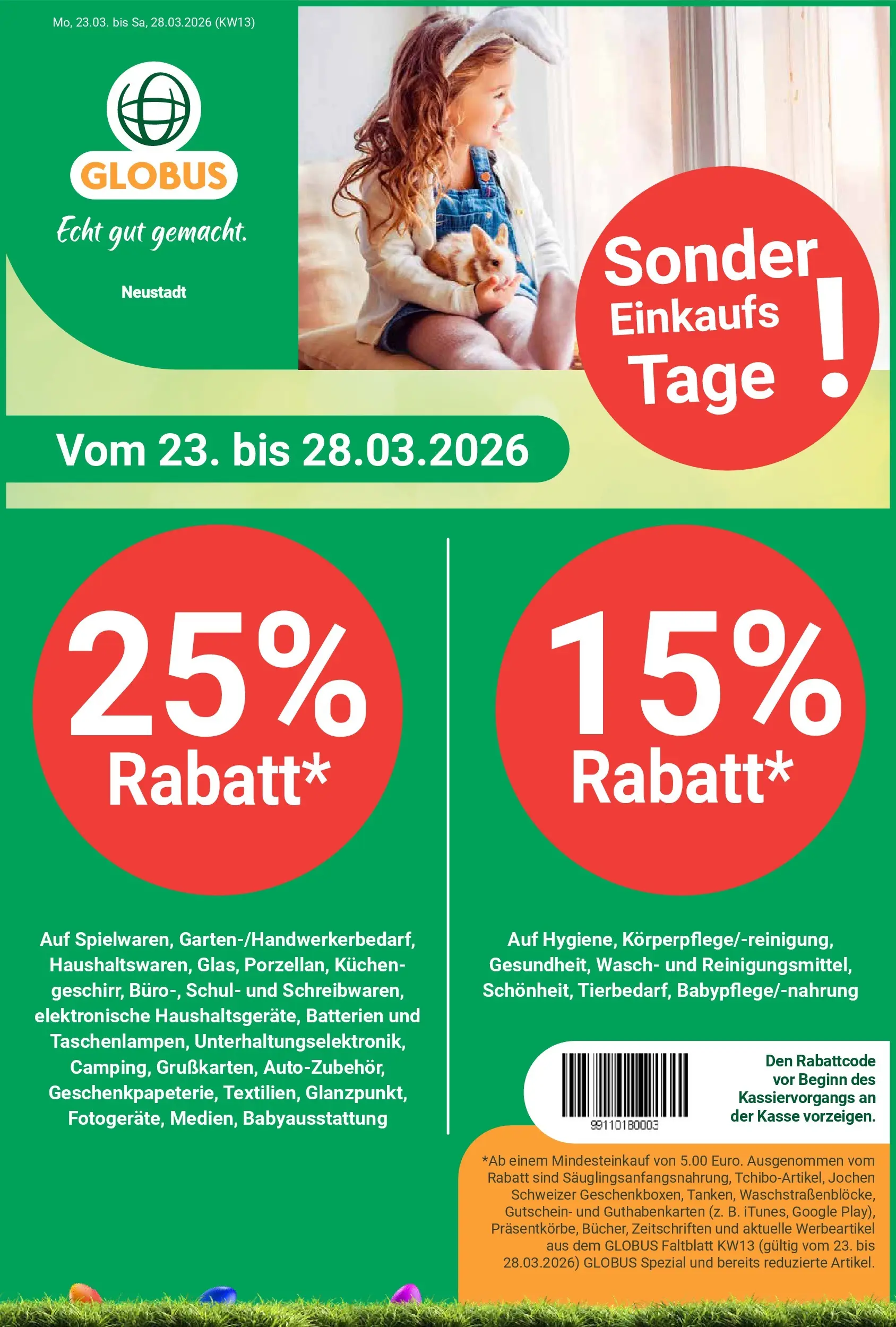 globus - Globus - Neustadt-Prospekt gültig vom 23.03.2026 bis 28.03.2026