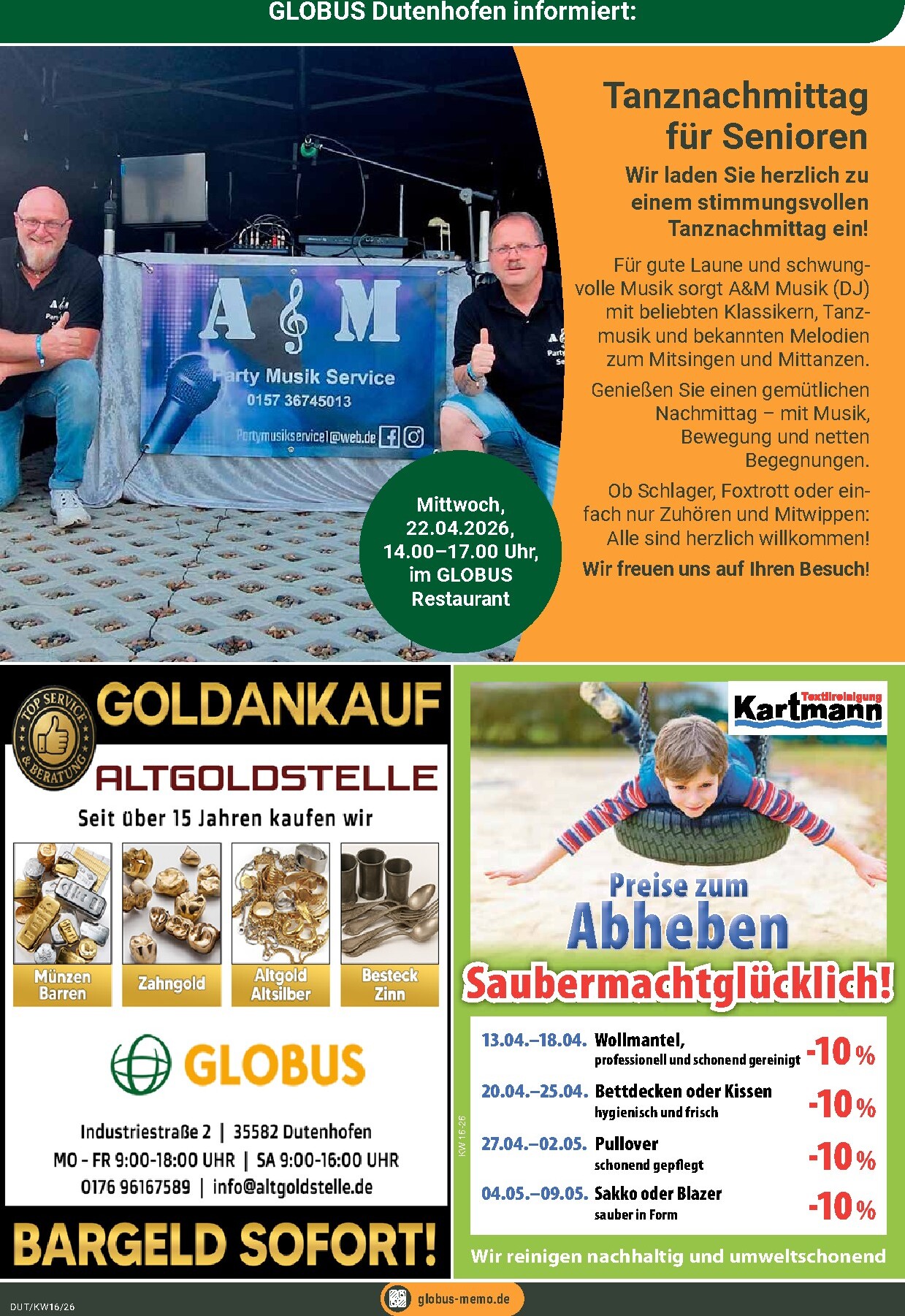 globus - Globus - Dutenhofen Prospekt nächste Woche – von Montag 13.04.2026 bis Samstag 18.04.2026 - page: 20