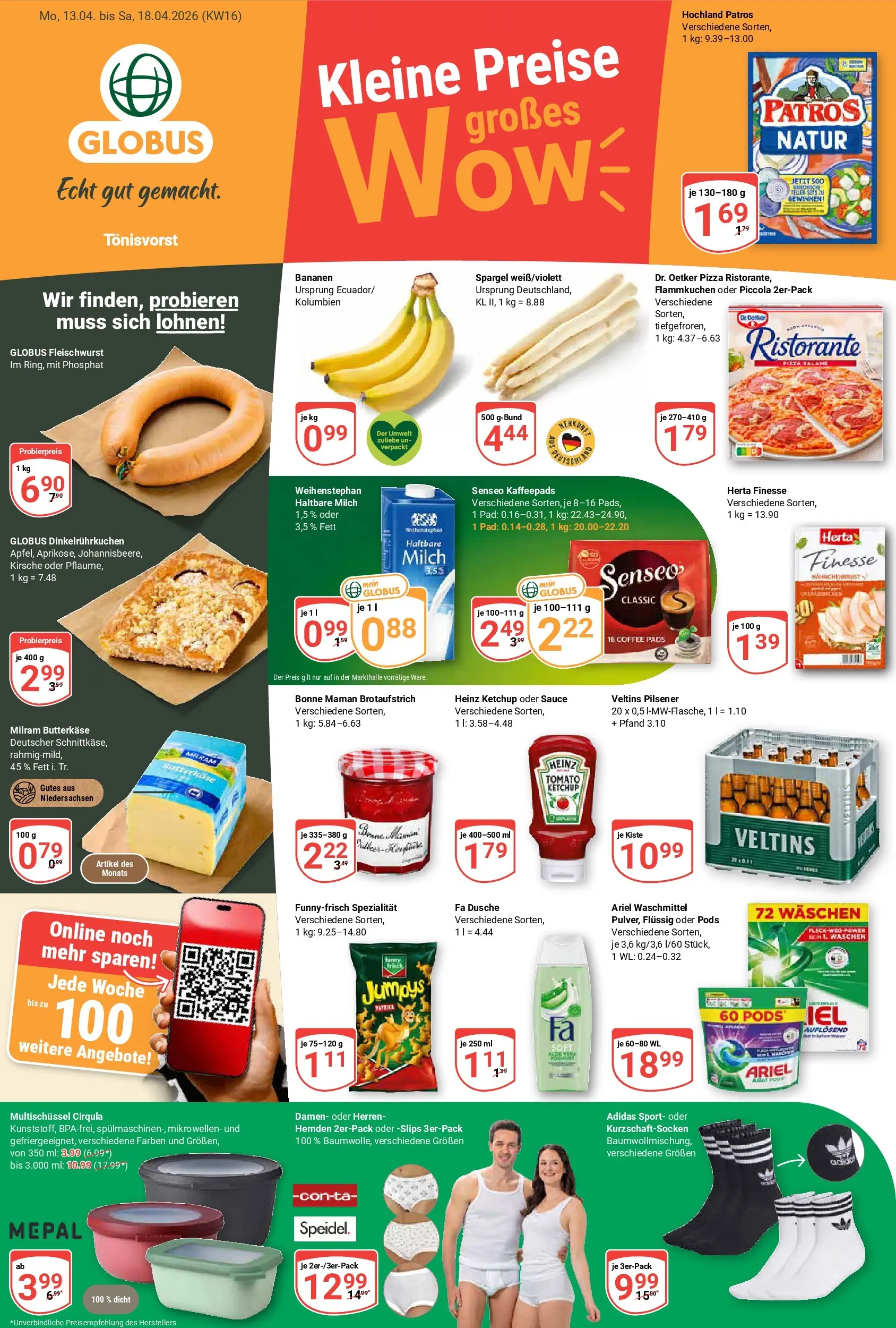 globus - Globus - Tönisvorst Prospekt nächste Woche – von Montag 13.04.2026 bis Samstag 18.04.2026