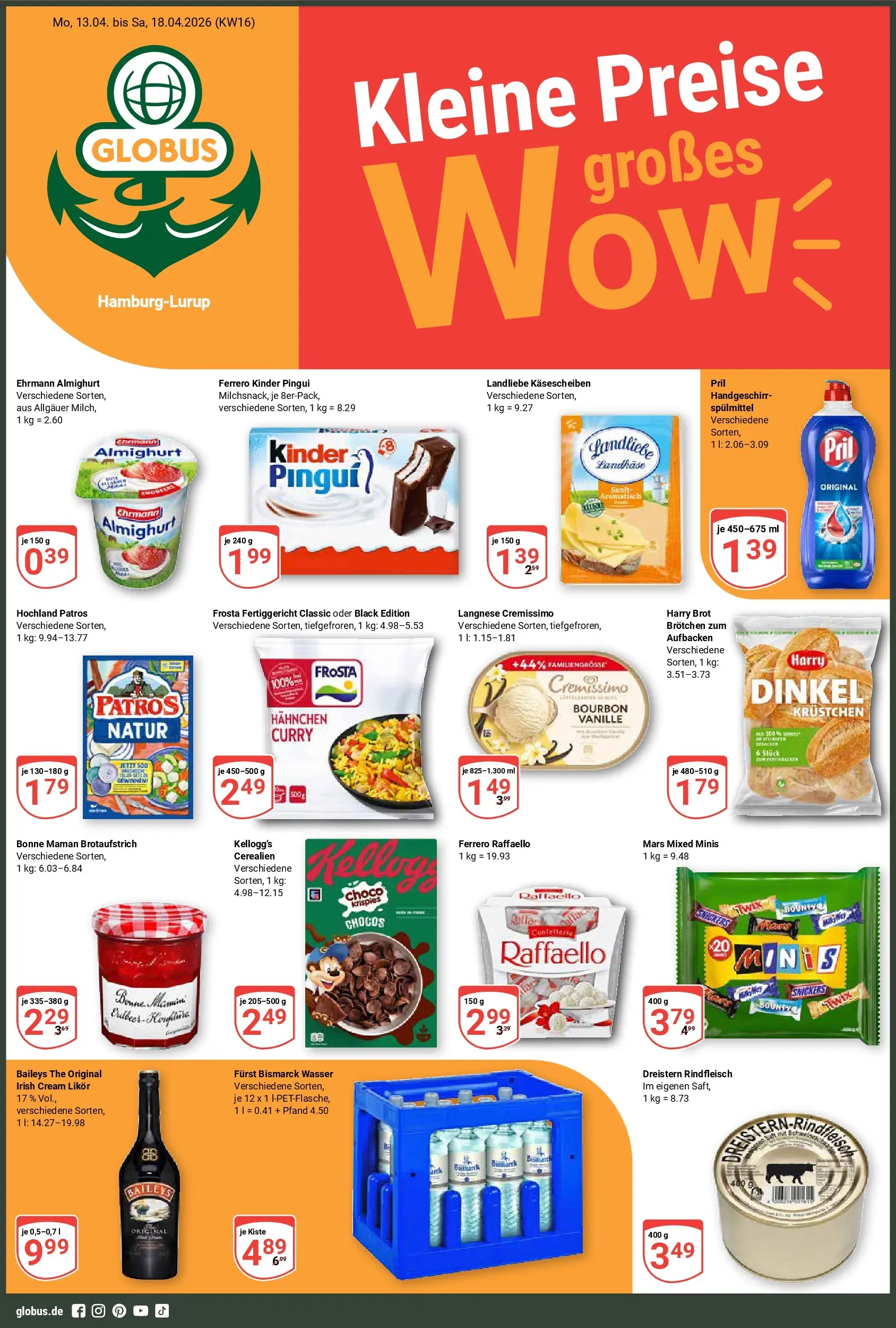 globus - Globus - Hamburg-Lurup Prospekt nächste Woche – von Montag 13.04.2026 bis Samstag 18.04.2026