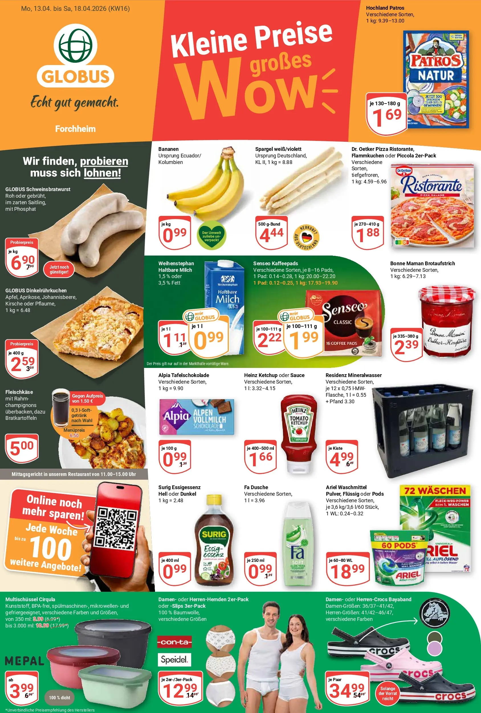globus - Globus - Forchheim Prospekt nächste Woche – von Montag 13.04.2026 bis Samstag 18.04.2026