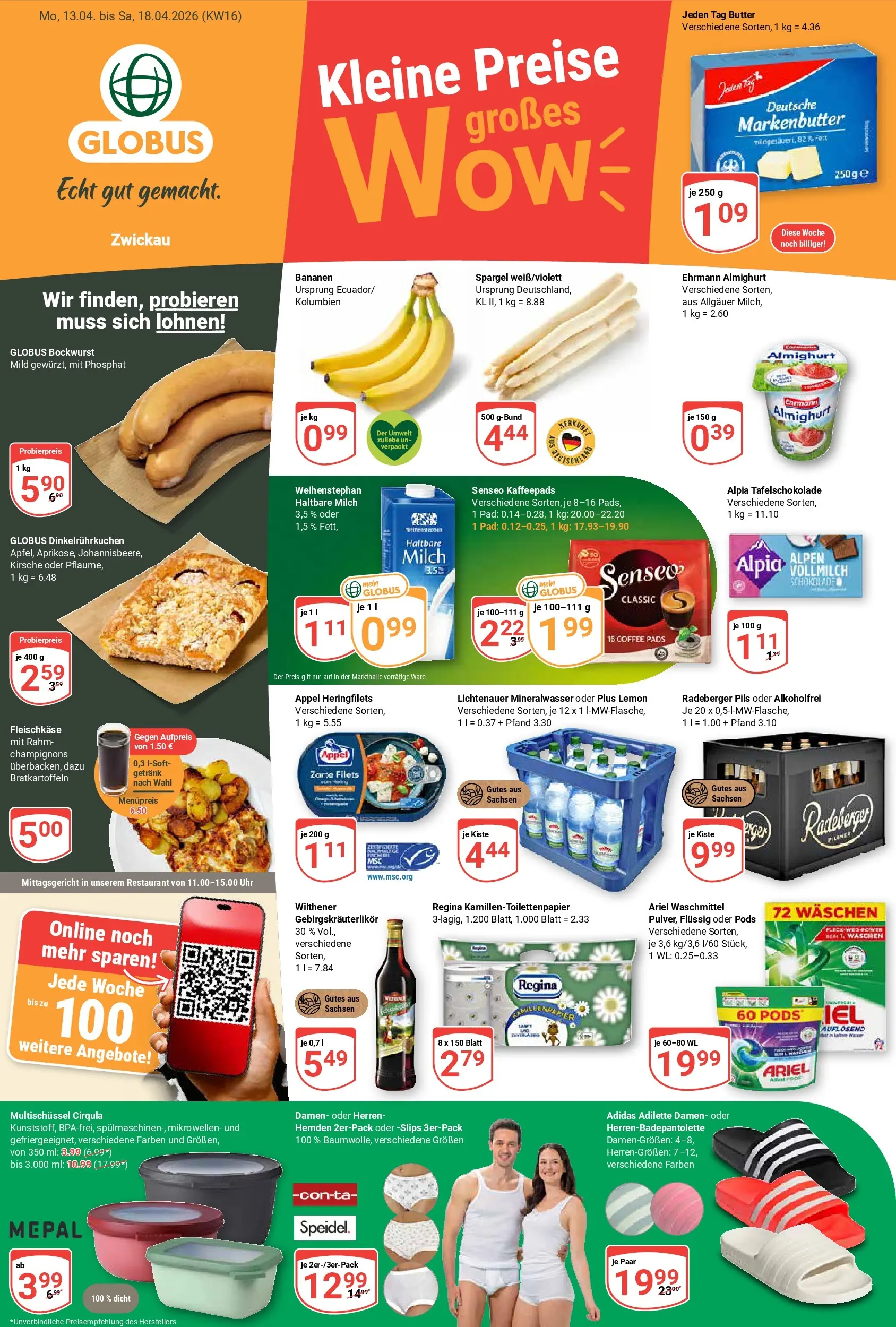 globus - Globus - Zwickau Prospekt nächste Woche – von Montag 13.04.2026 bis Samstag 18.04.2026