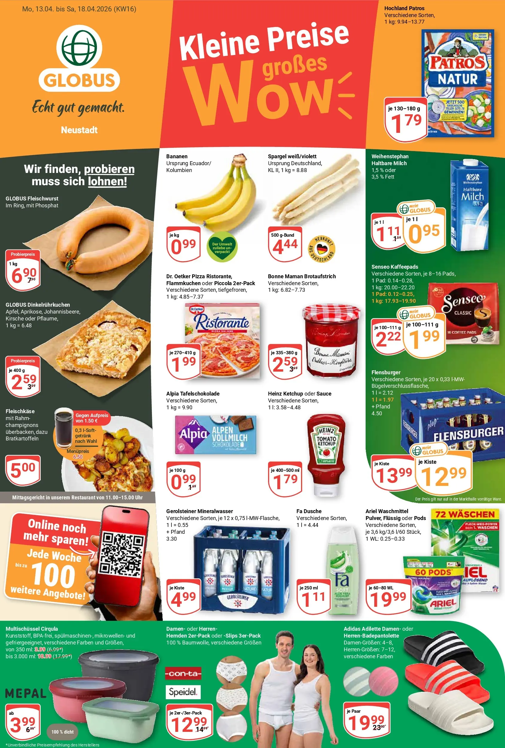 globus - Globus - Neustadt Prospekt nächste Woche – von Montag 13.04.2026 bis Samstag 18.04.2026
