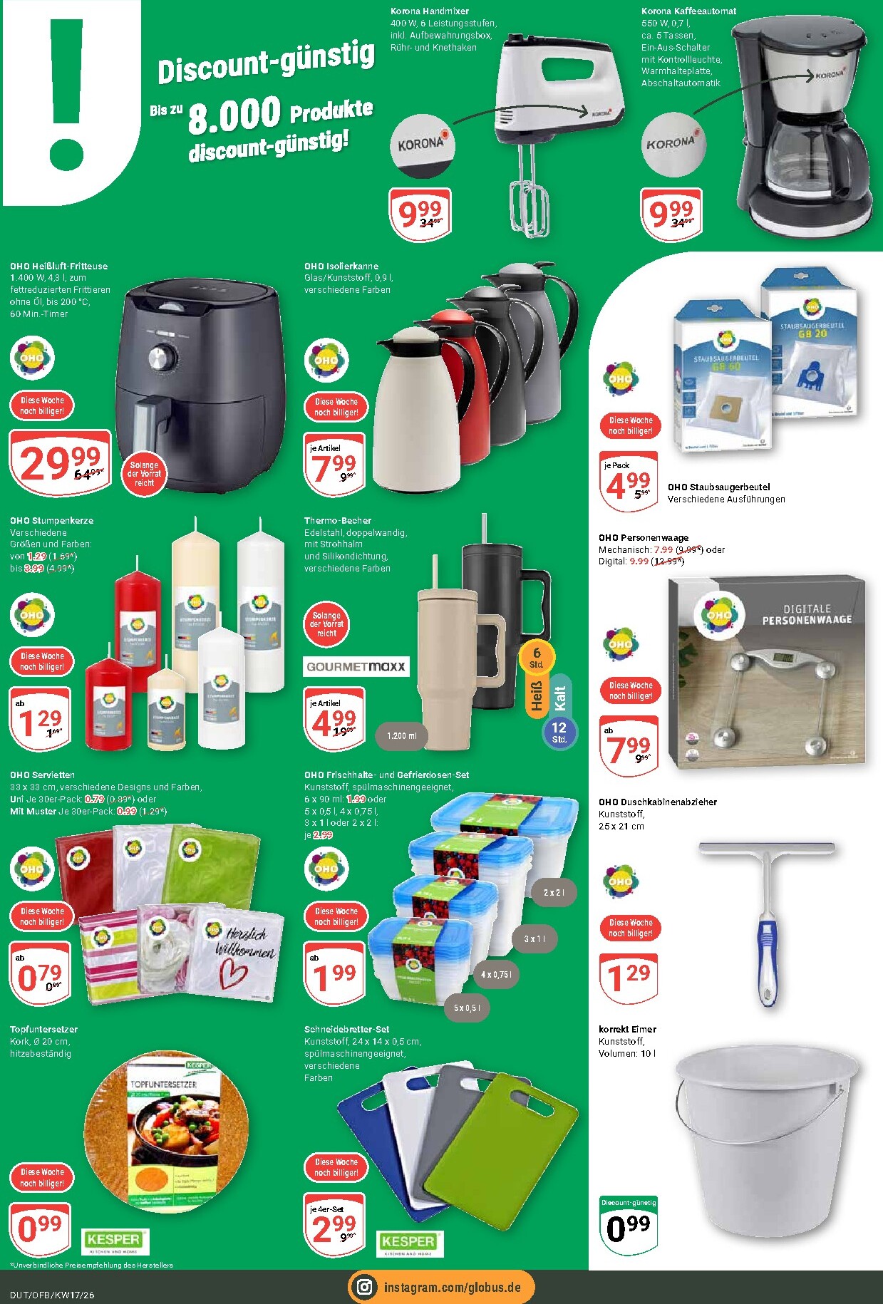 globus - Globus - Dutenhofen Prospekt nächste Woche – von Montag 20.04.2026 bis Samstag 25.04.2026 - page: 21