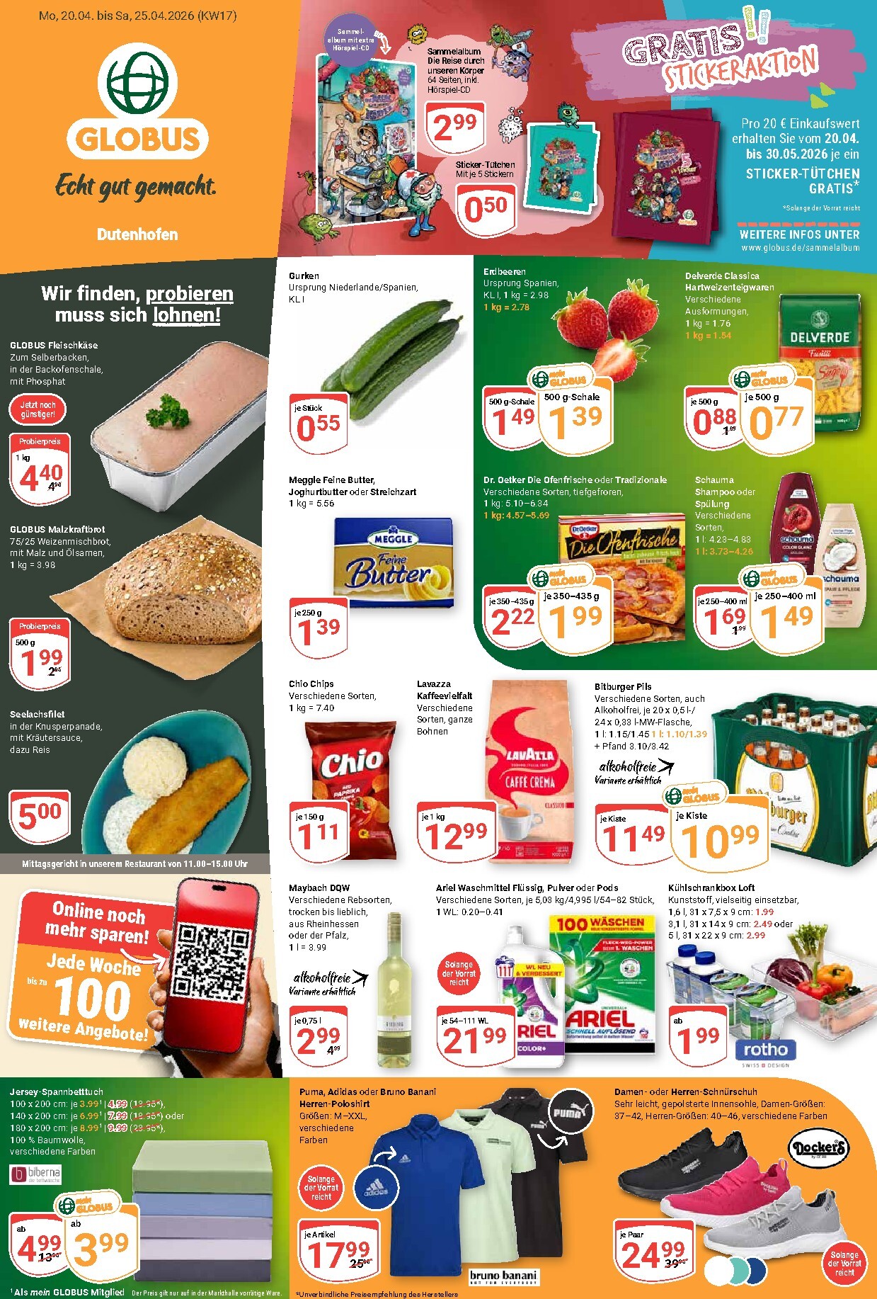 globus - Globus - Dutenhofen Prospekt nächste Woche – von Montag 20.04.2026 bis Samstag 25.04.2026
