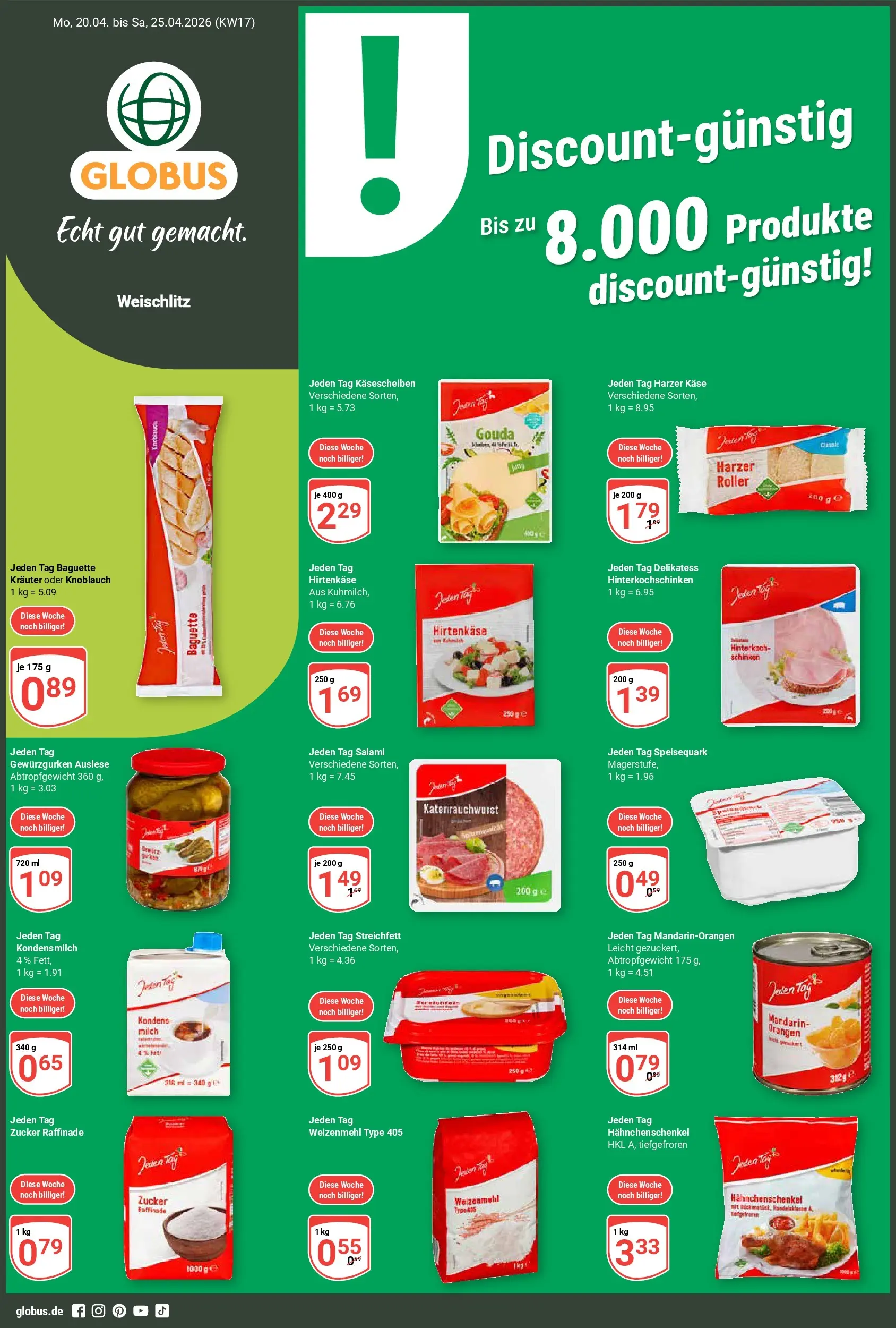 globus - Globus - Weischlitz Prospekt nächste Woche – von Montag 20.04.2026 bis Samstag 25.04.2026
