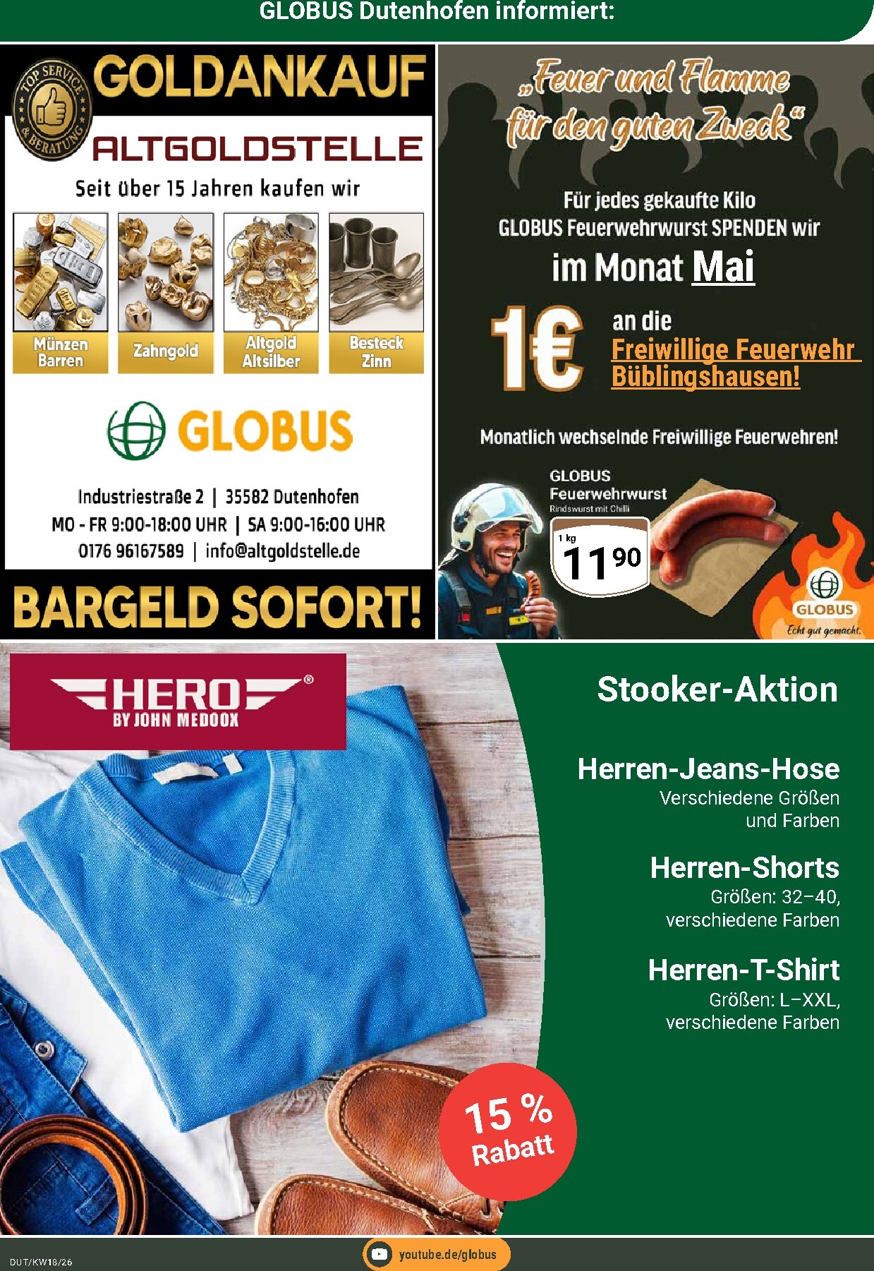 globus - Globus - Dutenhofen Prospekt nächste Woche – von Montag 27.04.2026 bis Samstag 02.05.2026 - page: 26