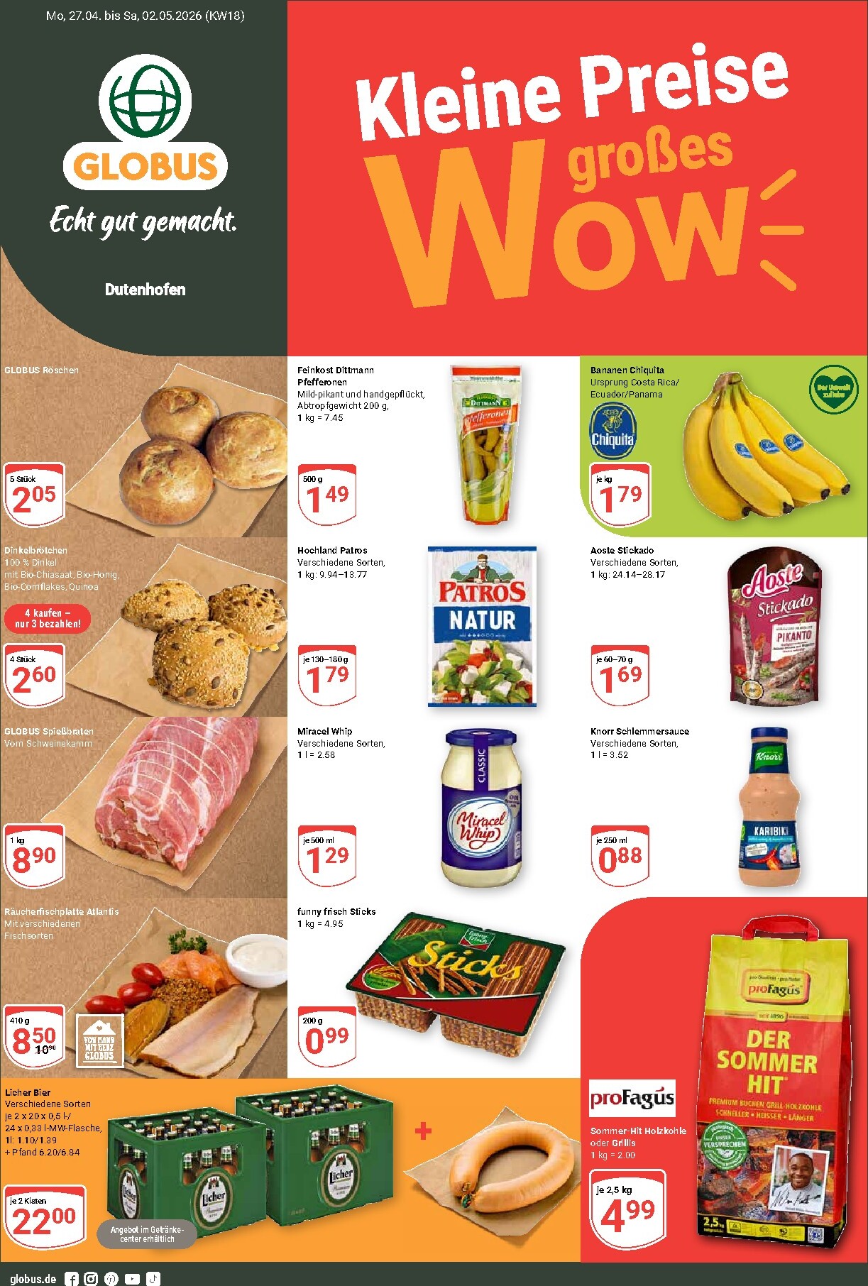 globus - Globus - Dutenhofen Prospekt nächste Woche – von Montag 27.04.2026 bis Samstag 02.05.2026