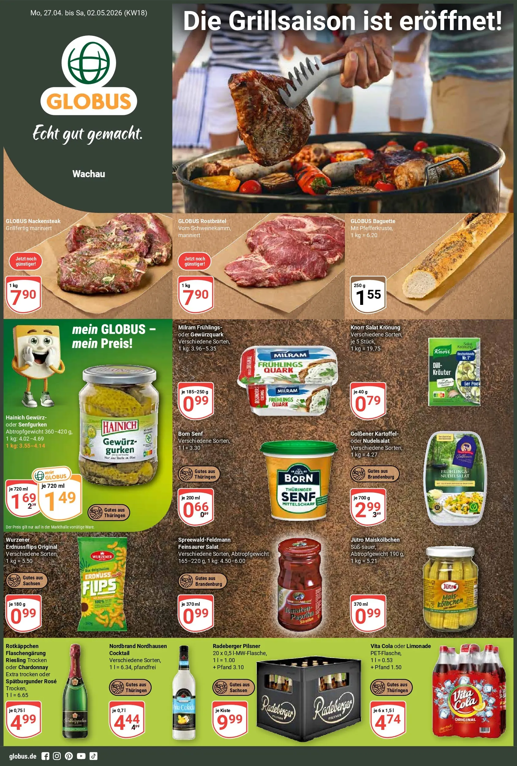 globus - Globus - Wachau Prospekt nächste Woche – von Montag 27.04.2026 bis Samstag 02.05.2026