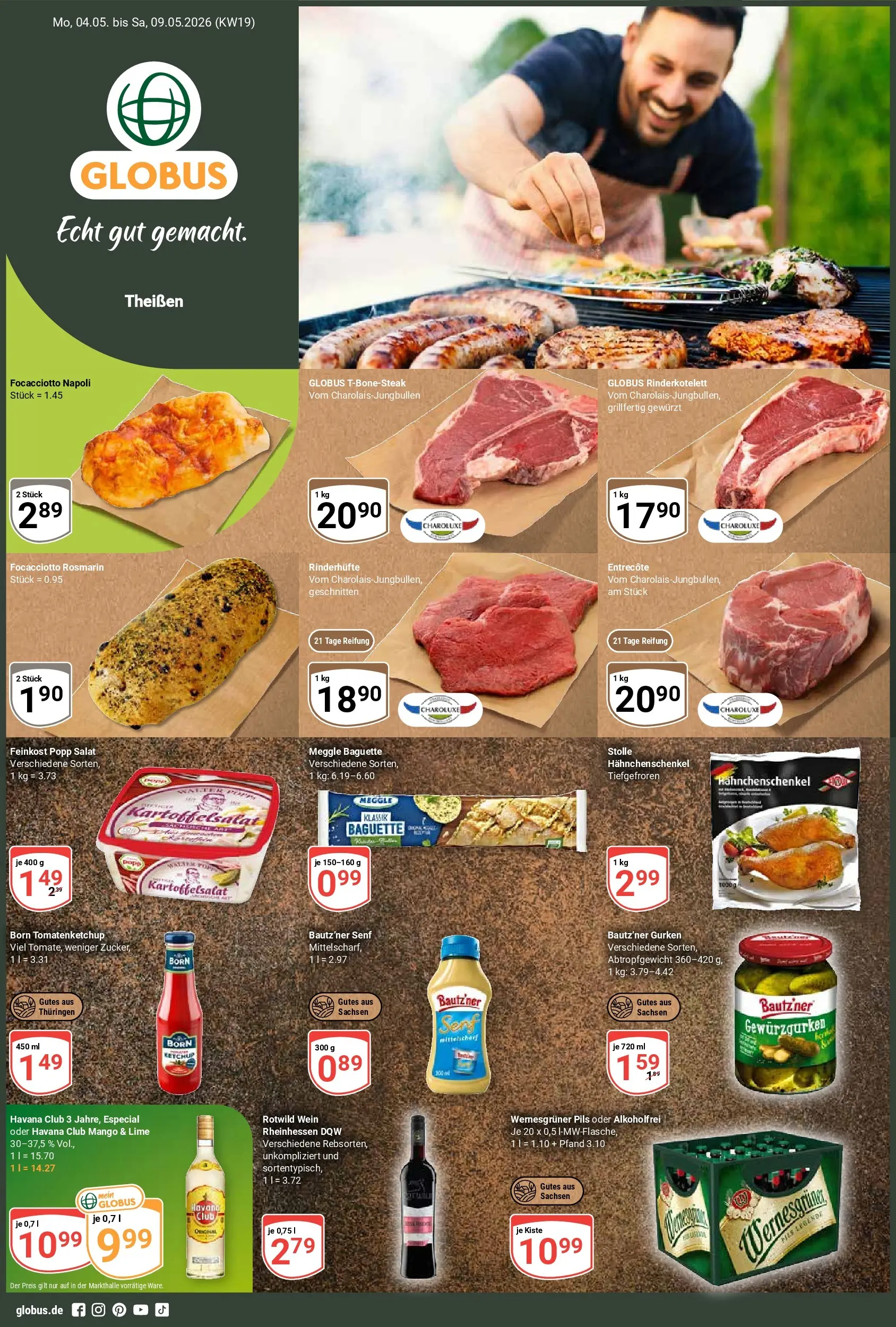 globus - Globus - Theissen Prospekt nächste Woche – von Montag 04.05.2026 bis Samstag 09.05.2026