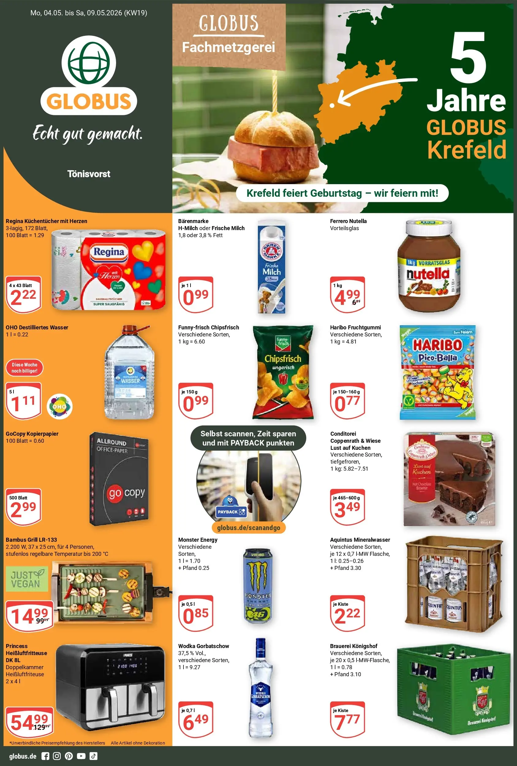 globus - Globus - Tönisvorst Prospekt nächste Woche – von Montag 04.05.2026 bis Samstag 09.05.2026