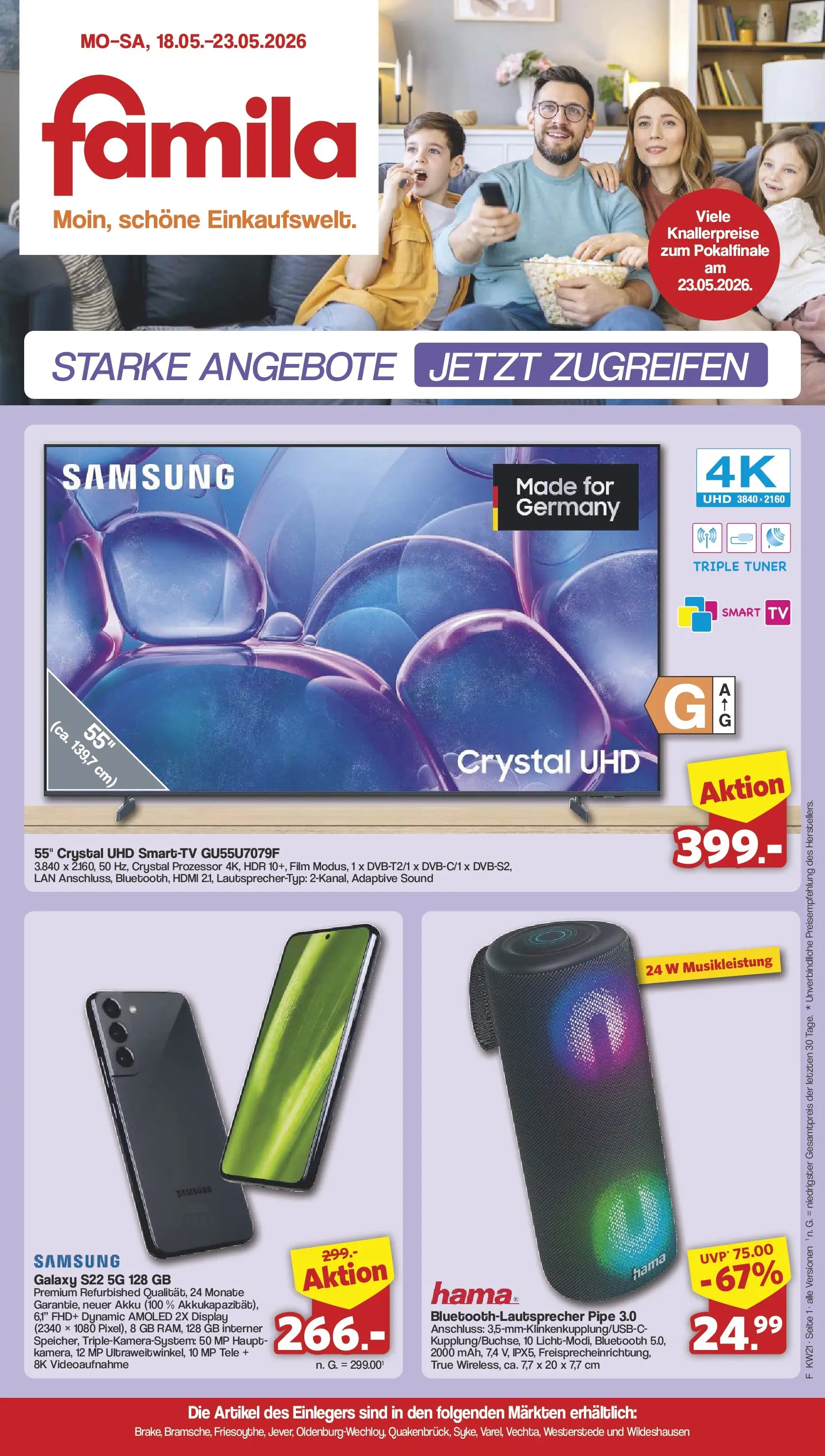 famila-nordwest - Famila Nordwest - Einleger Prospekt – von Montag 18.05.2026 bis Samstag 23.05.2026 - page: 1
