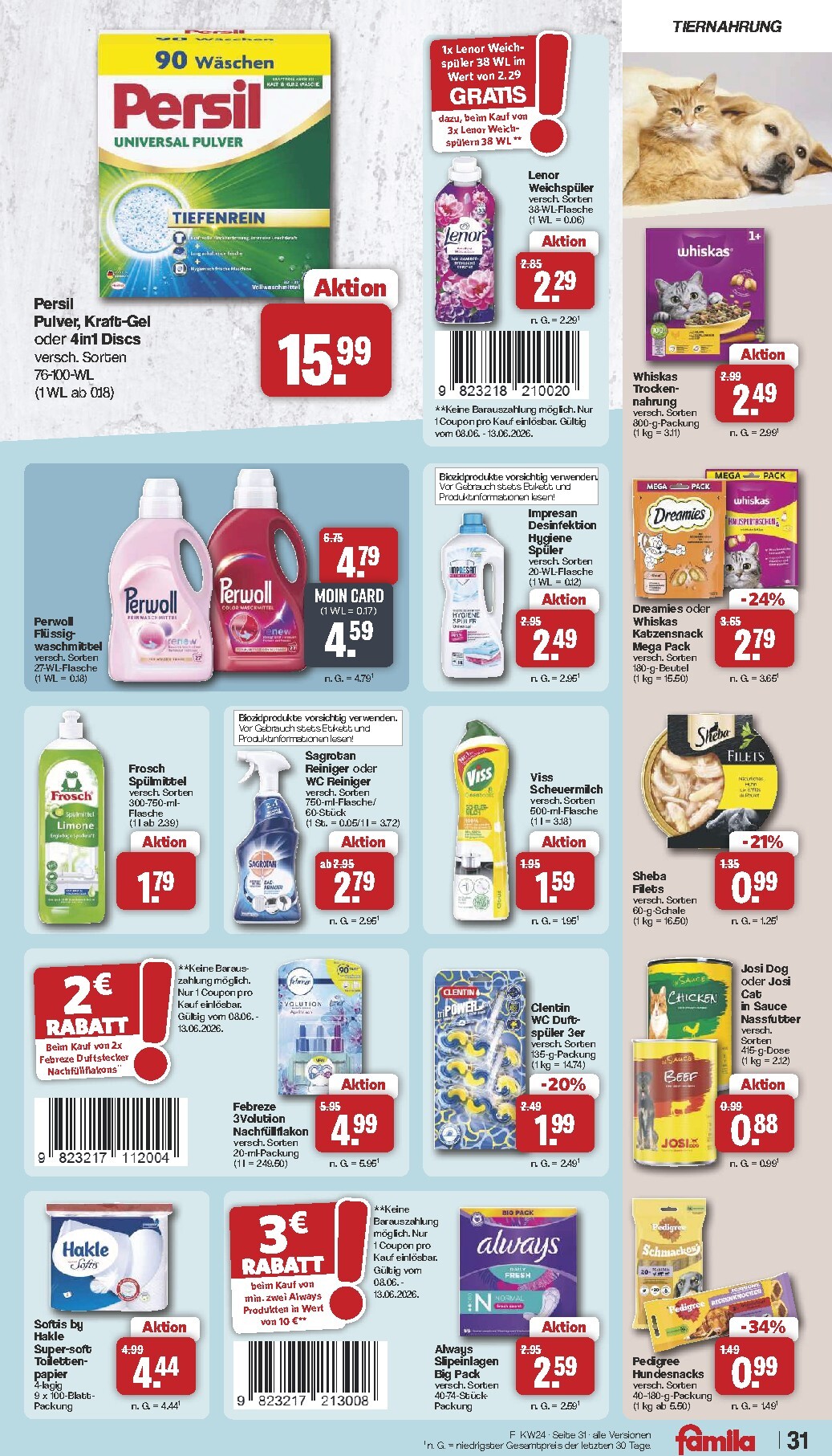 famila-nordwest - Famila Nordwest Prospekt nächste Woche – von Montag 08.06.2026 bis Samstag 13.06.2026 - page: 33
