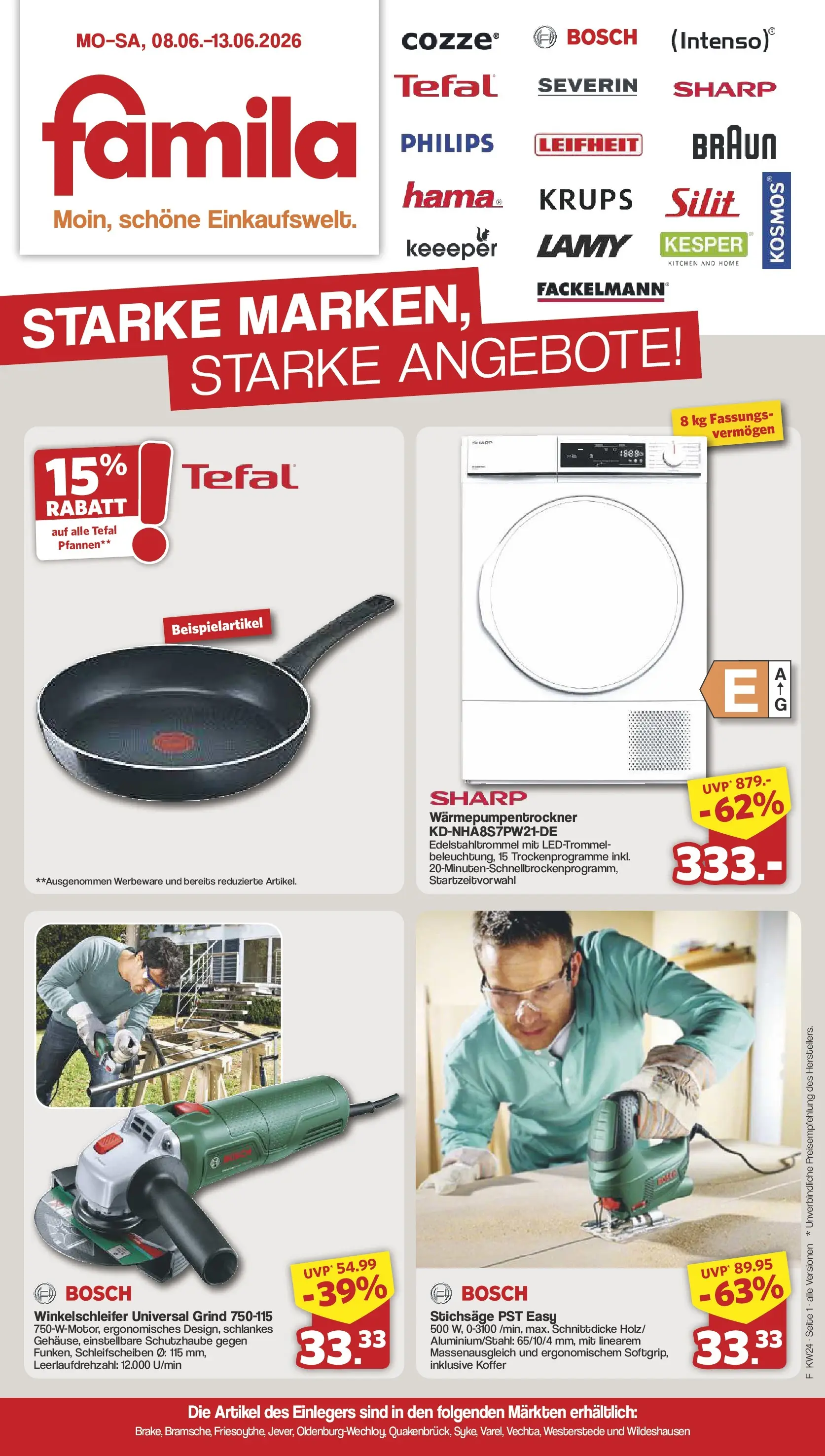 famila-nordwest - Famila Nordwest - Einleger Prospekt – von Montag 08.06.2026 bis Samstag 13.06.2026