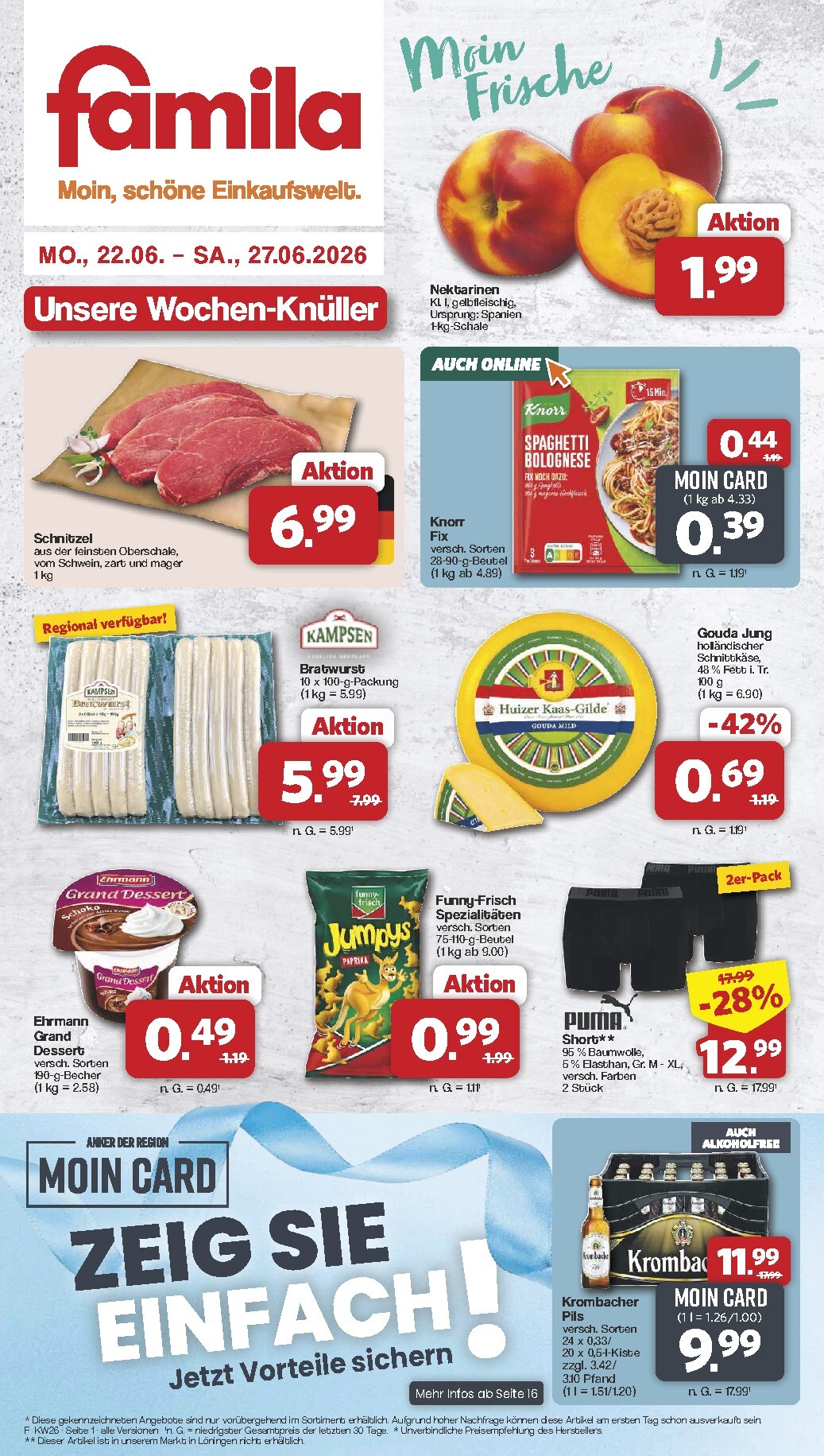 famila-nordwest - Famila Nordwest Prospekt nächste Woche – von Montag 22.06.2026 bis Samstag 27.06.2026