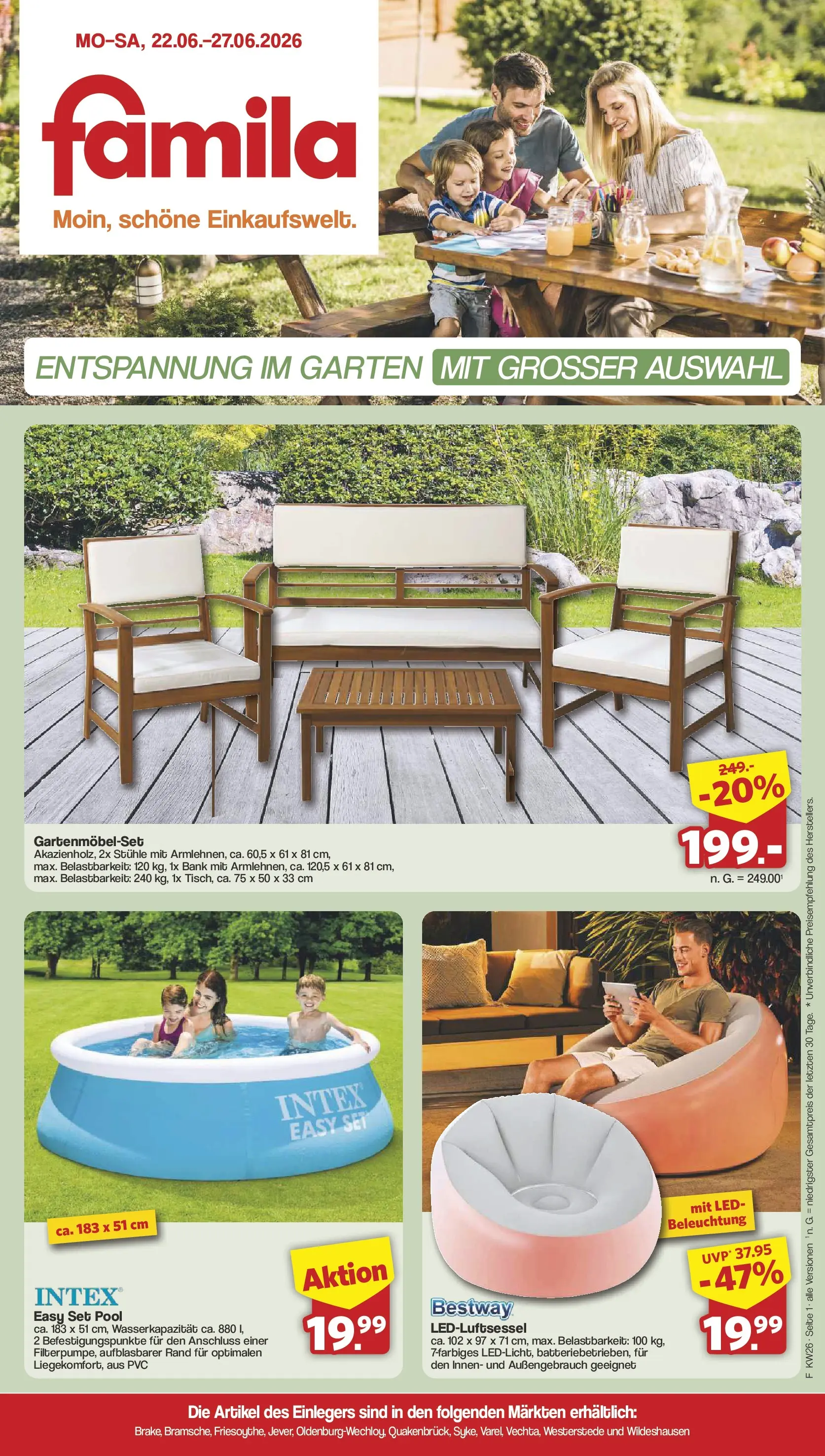 famila-nordwest - Famila Nordwest - Garten Prospekt – von Montag 22.06.2026 bis Samstag 27.06.2026