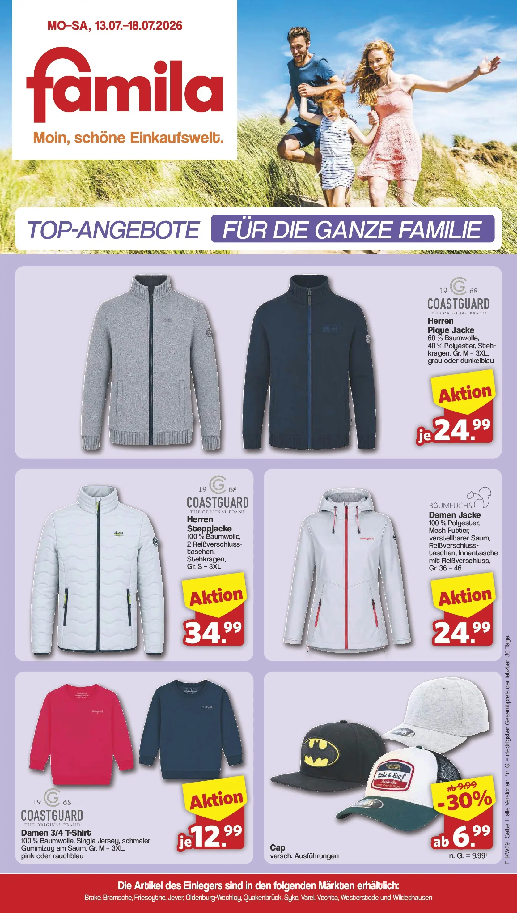 famila-nordwest - Famila Nordwest - Einleger Prospekt – von Montag 13.07.2026 bis Samstag 18.07.2026