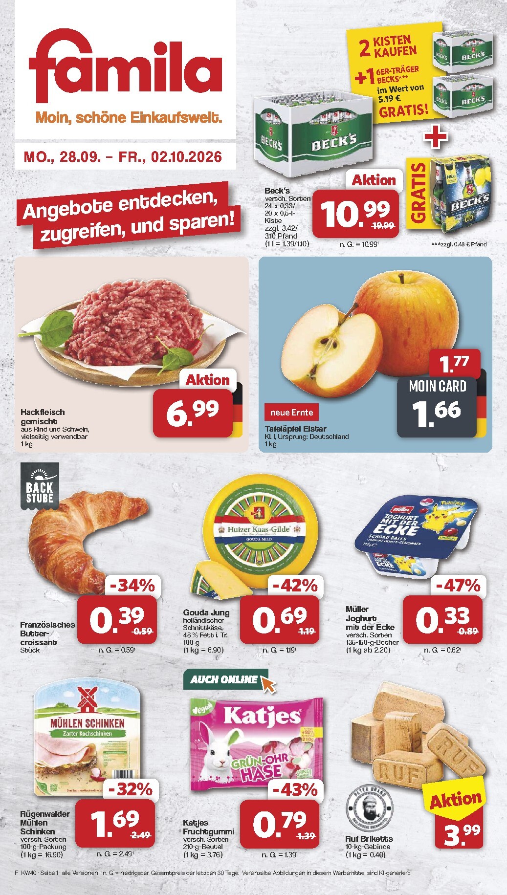 famila-nordwest - Famila Nordwest Prospekt nächste Woche – von Montag 28.09.2026 bis Freitag 02.10.2026