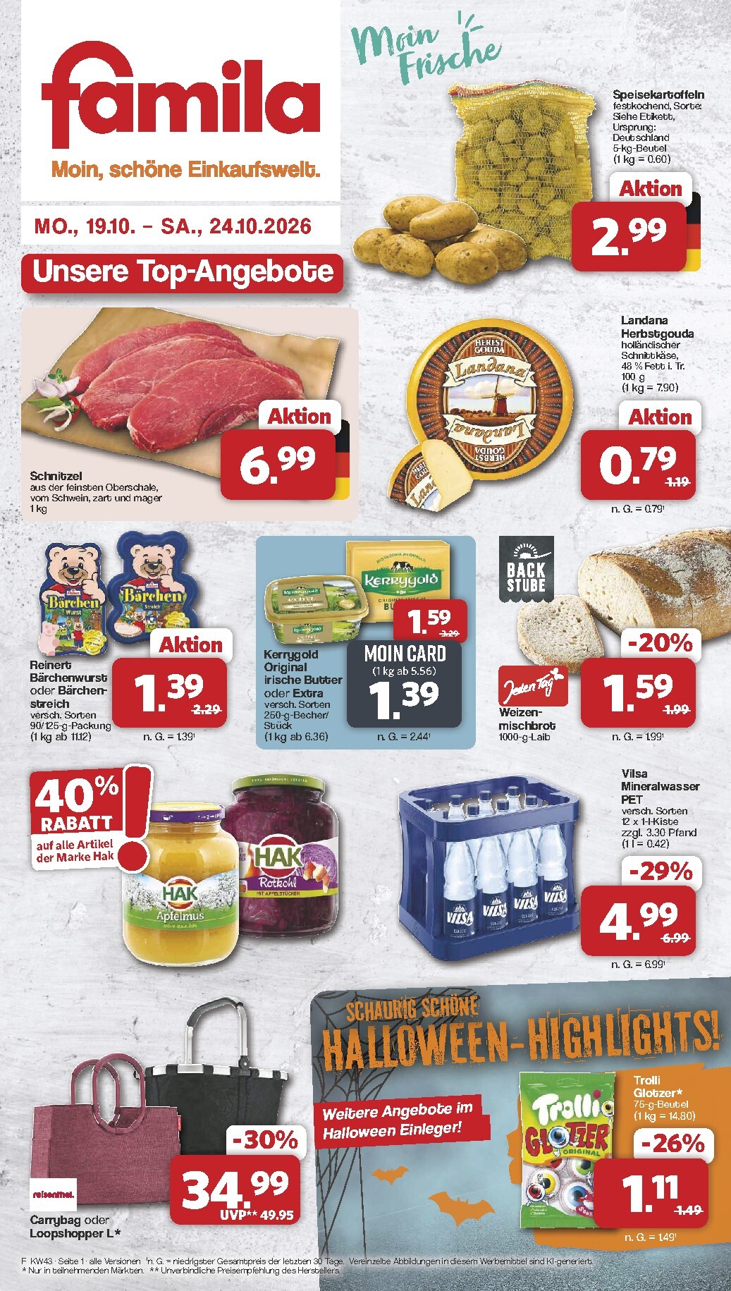 famila-nordwest - Famila Nordwest Prospekt nächste Woche – von Montag 19.10.2026 bis Samstag 24.10.2026 - page: 1