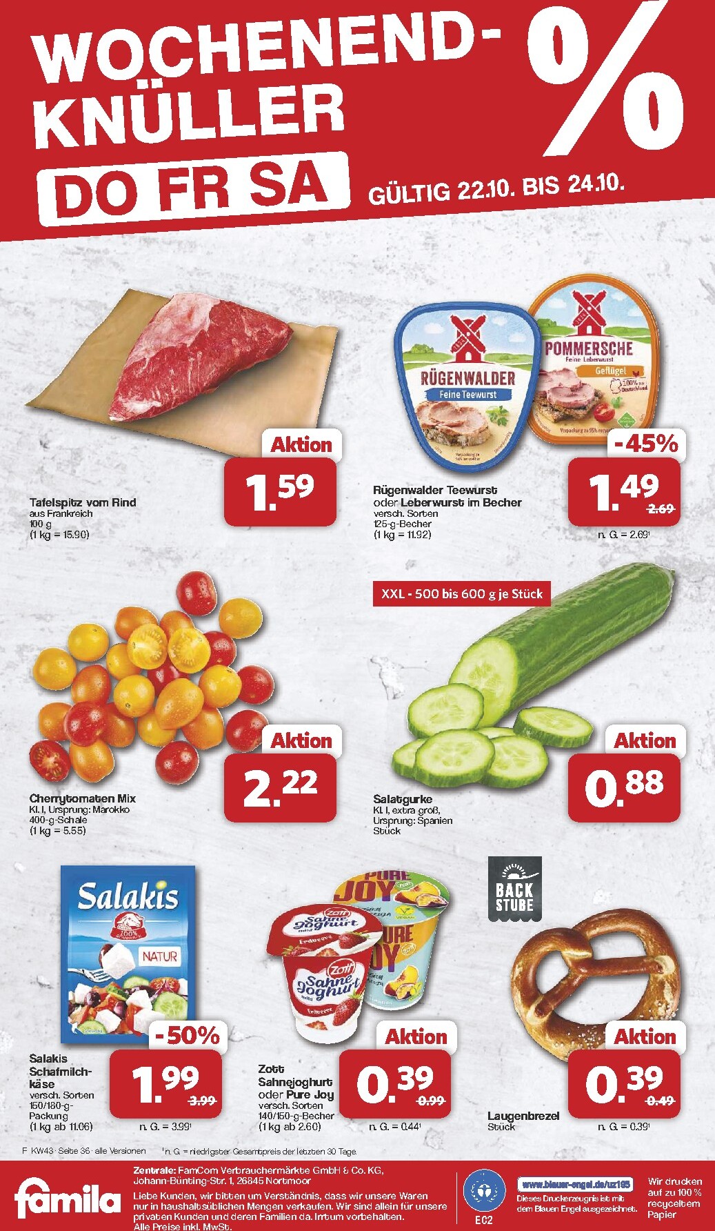 famila-nordwest - Famila Nordwest Prospekt nächste Woche – von Montag 19.10.2026 bis Samstag 24.10.2026 - page: 36