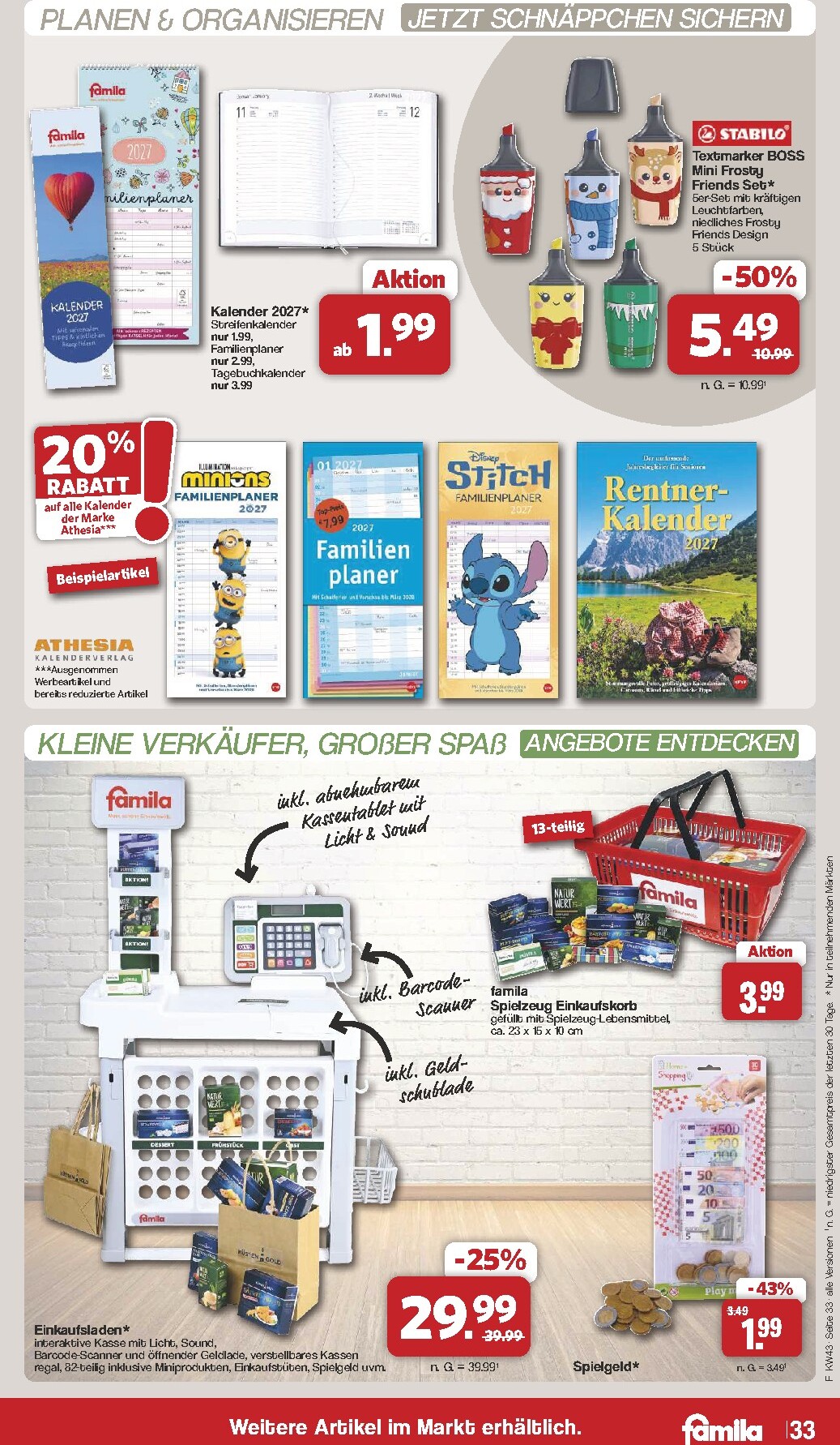famila-nordwest - Famila Nordwest Prospekt nächste Woche – von Montag 19.10.2026 bis Samstag 24.10.2026 - page: 33
