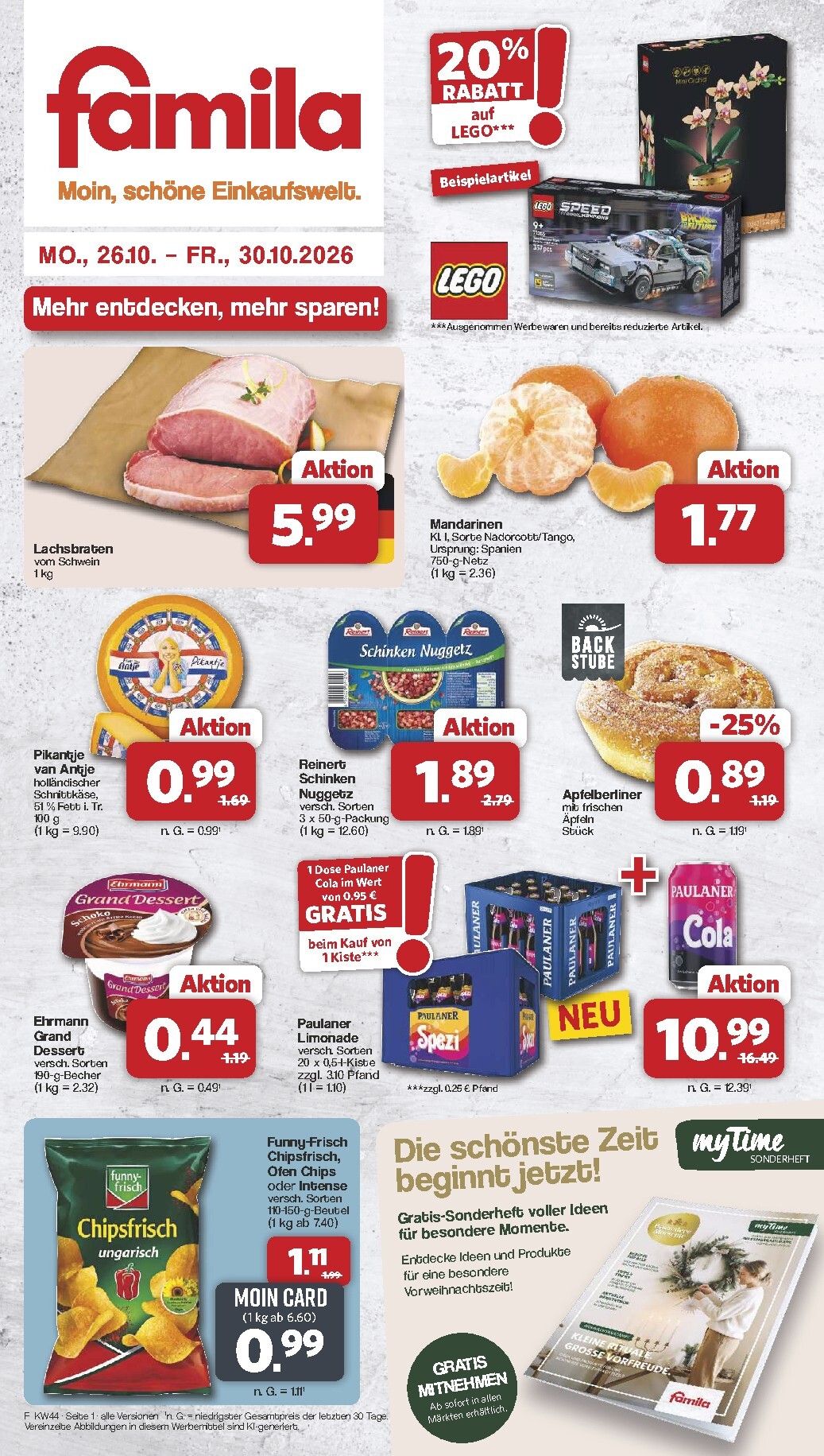 famila-nordwest - Famila Nordwest Prospekt nächste Woche – von Montag 26.10.2026 bis Freitag 30.10.2026 - page: 1