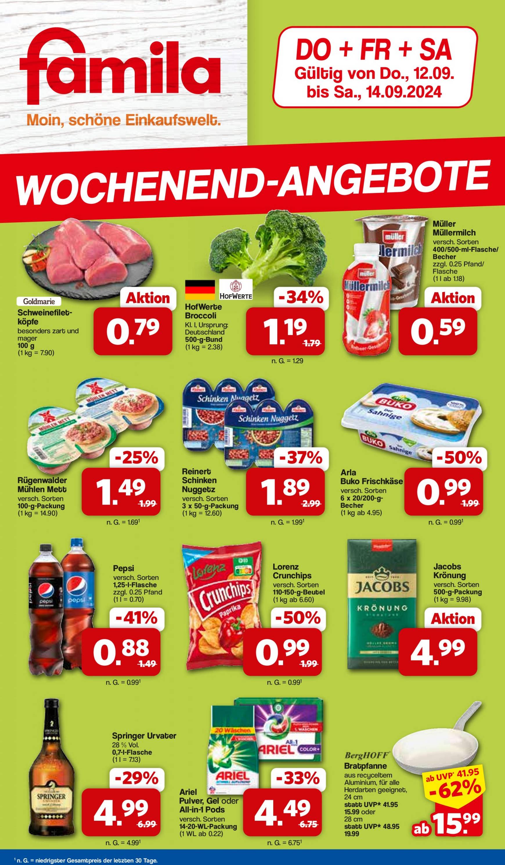 famila-nordwest - Famila Nordwest - Wochenend-Angebote-Prospekt gültig ab 12.09. - 14.09. - page: 1