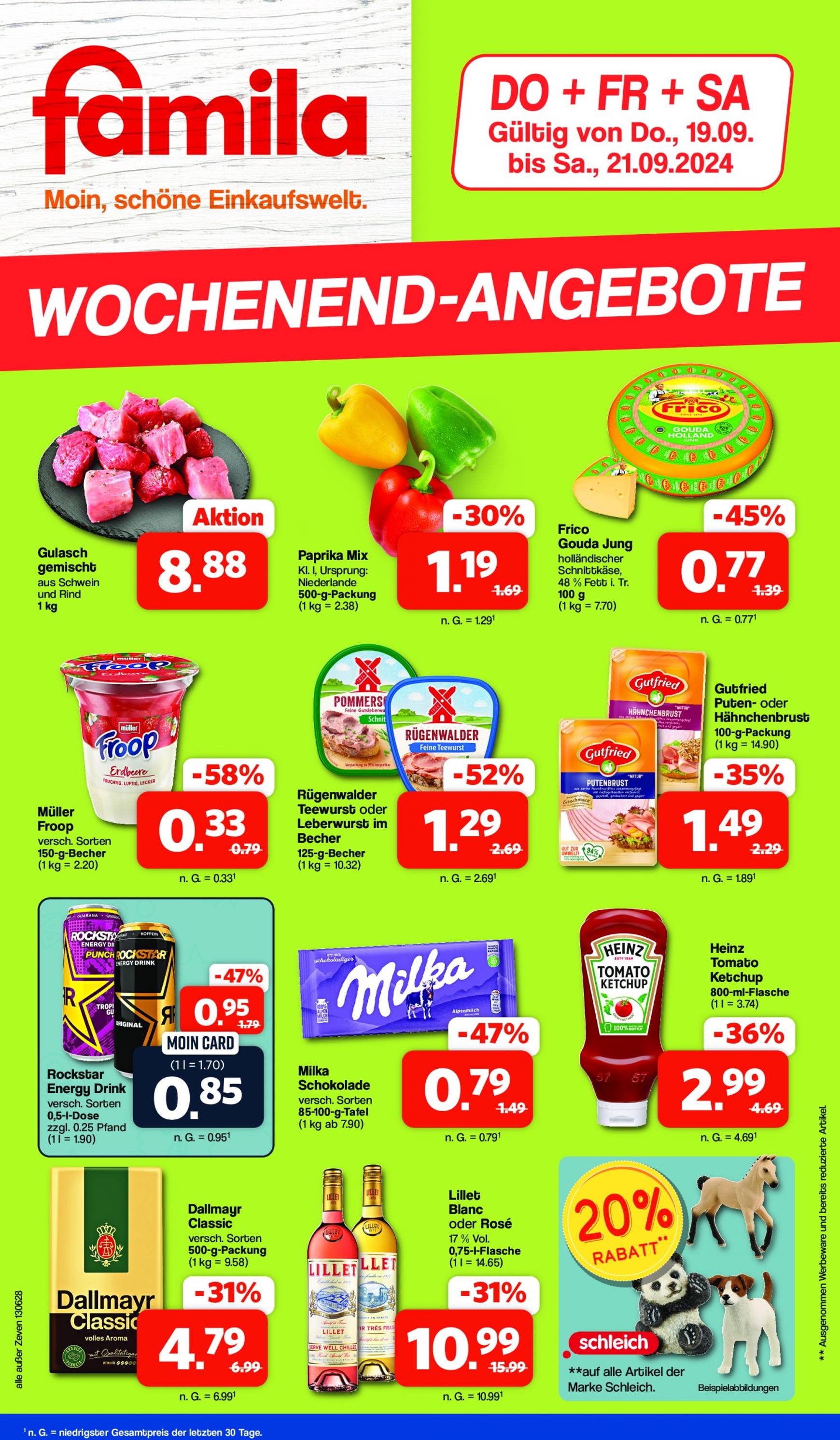 famila-nordwest - Famila Nordwest - Wochenend-Angebote-Prospekt gültig ab 19.09. - 21.09.