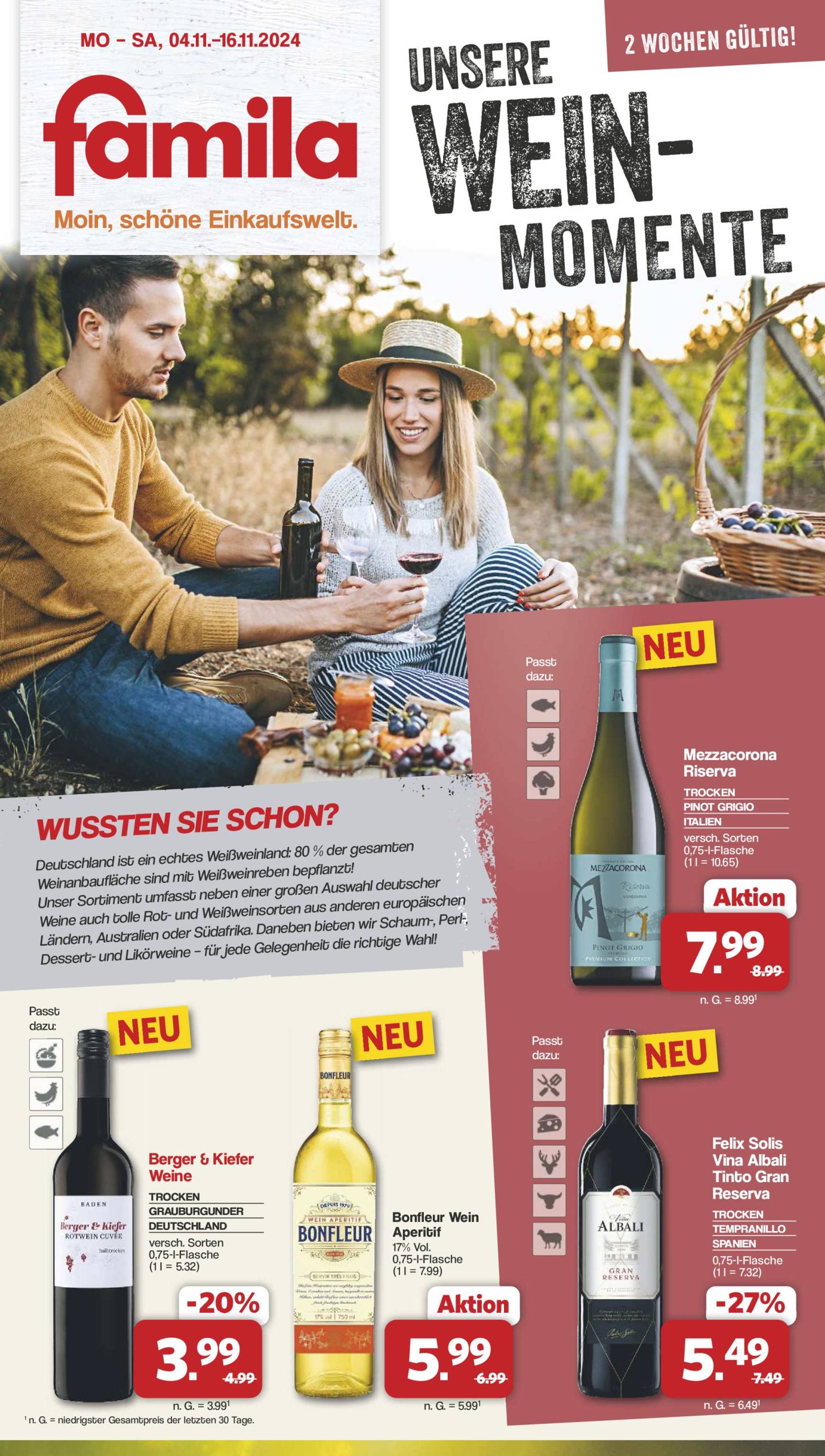 famila-nordwest - Famila Nordwest - Wein-Prospekt gültig von 04.11. bis 16.11.