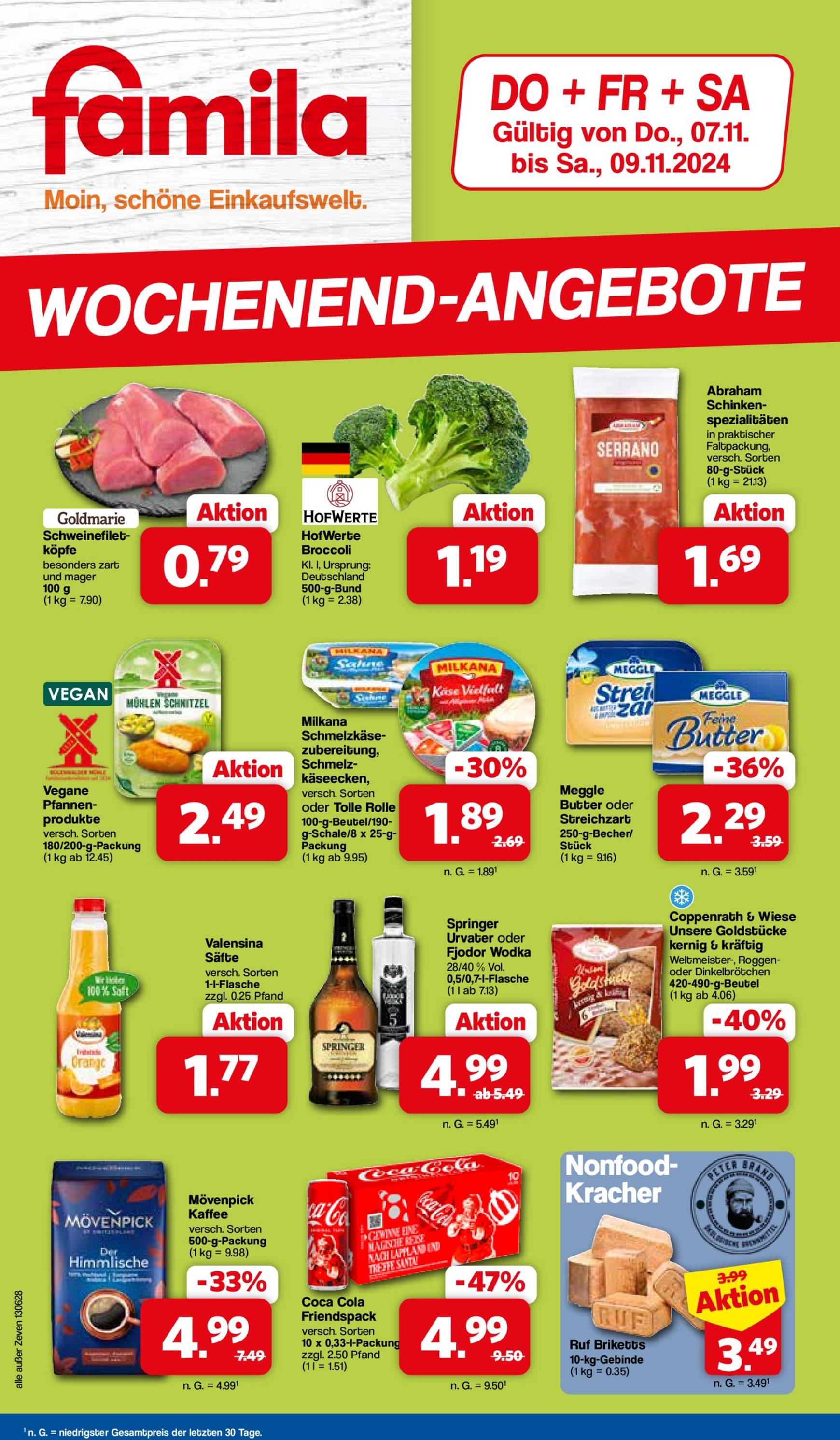 famila-nordwest - Famila Nordwest - Wochenend-Angebote-Prospekt gültig von 07.11. bis 09.11.