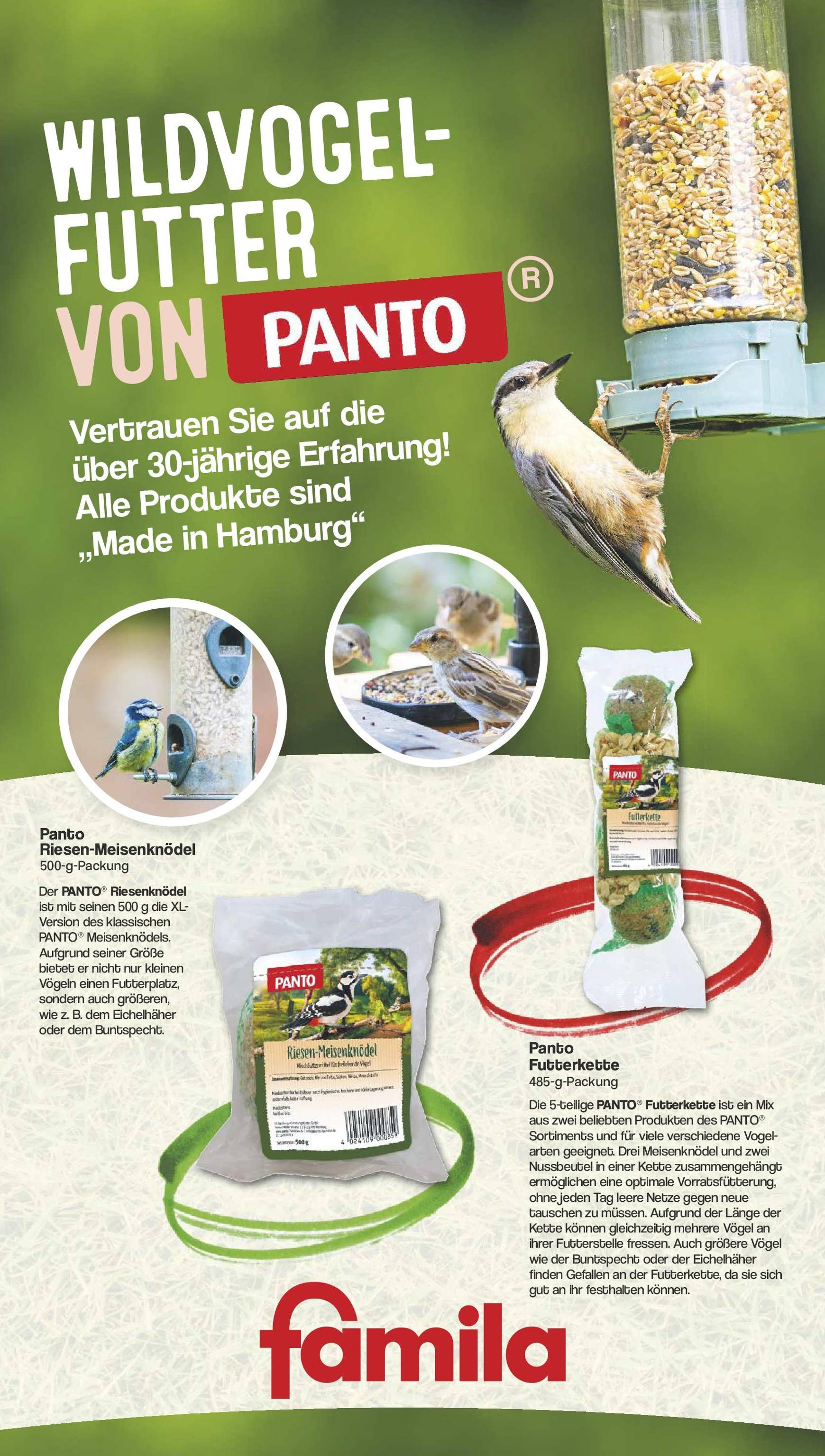 famila-nordwest - Famila Nordwest - Wildvogelfutter von Panto-Prospekt gültig von 17.11. bis 31.12.