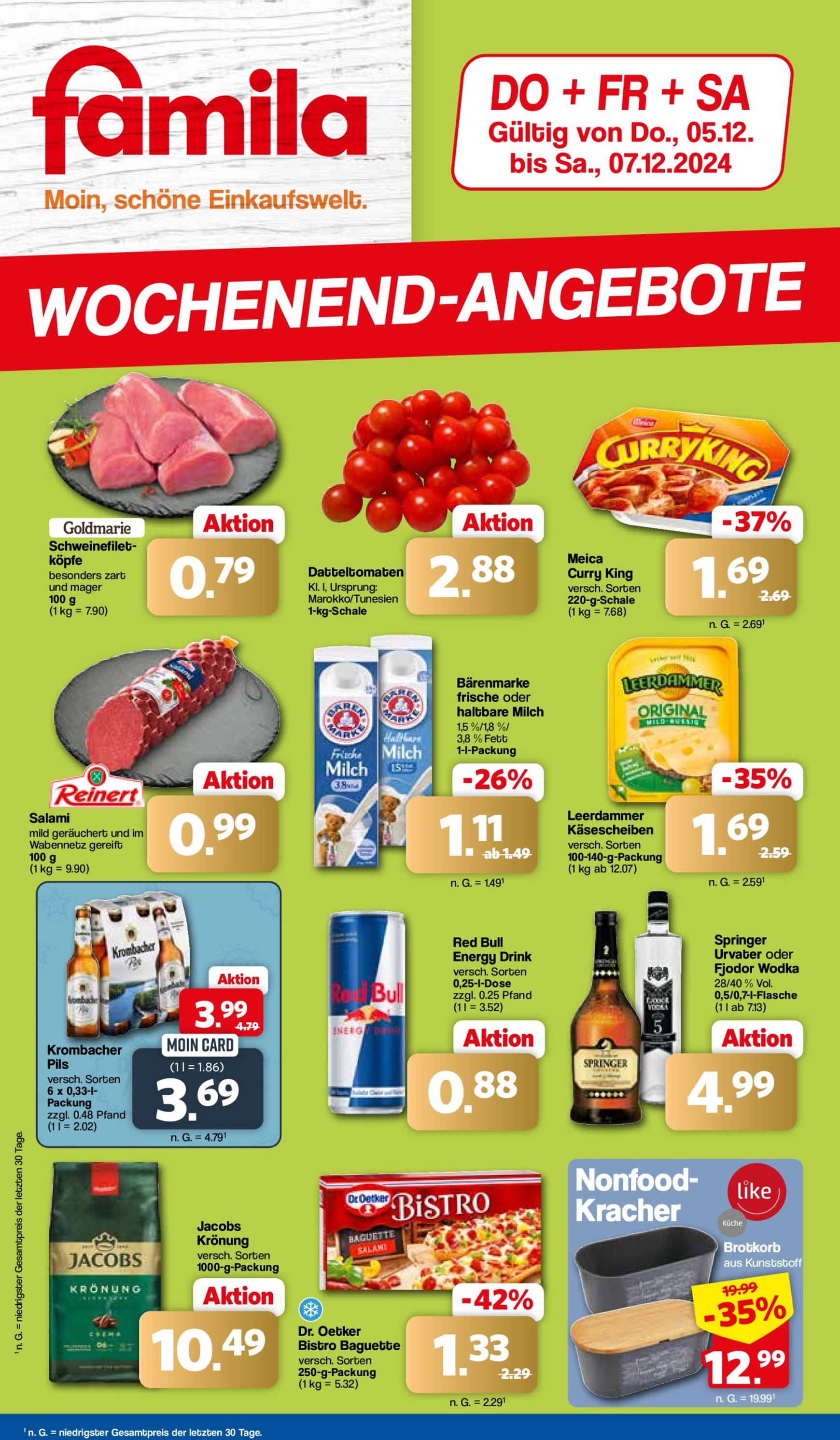 famila-nordwest - Famila Nordwest - Wochenend-Angebote-Prospekt gültig von 05.12. bis 07.12.