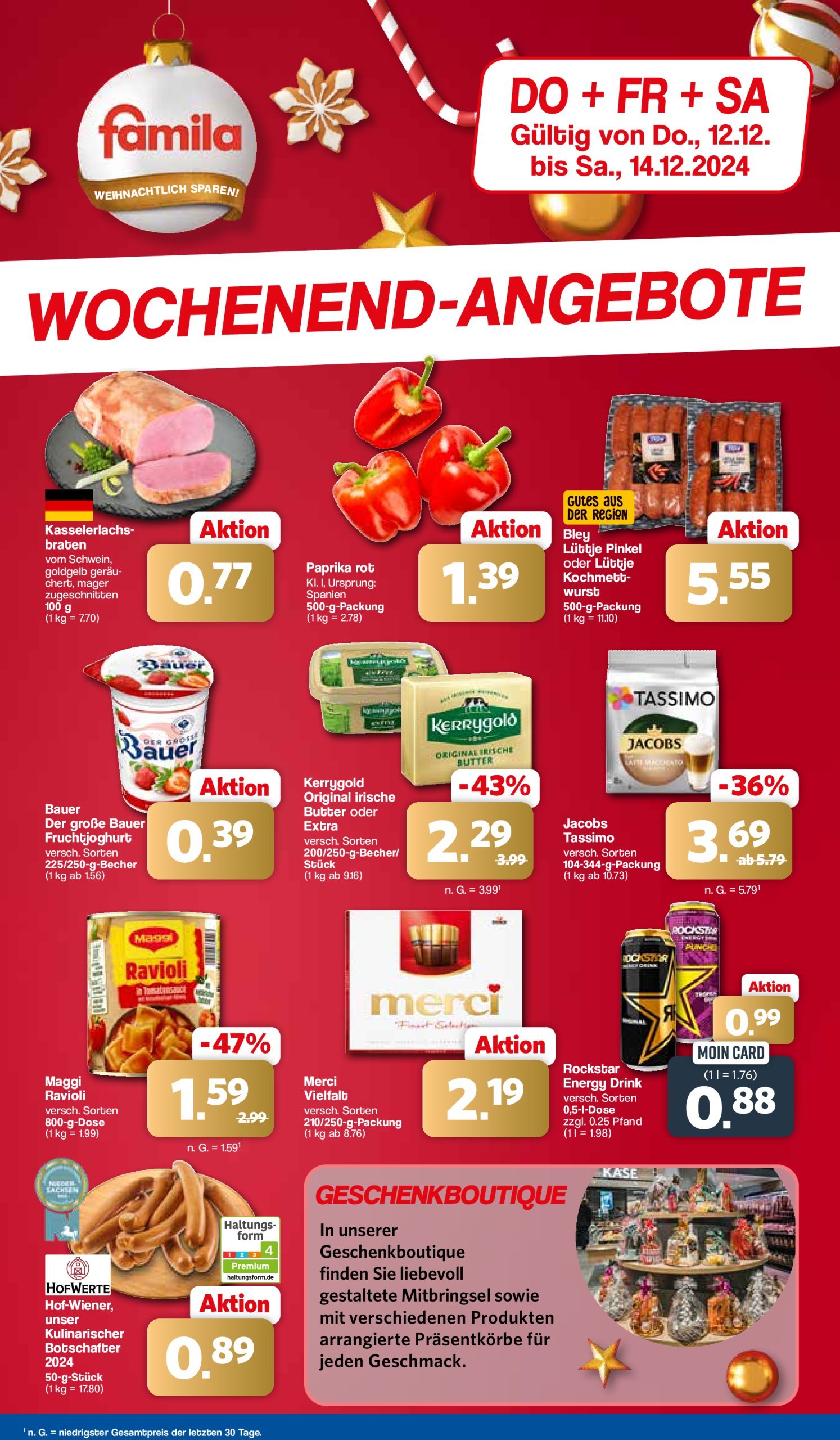 famila-nordwest - Famila Nordwest - Wochenend-Angebote-Prospekt gültig von 12.12. bis 14.12.